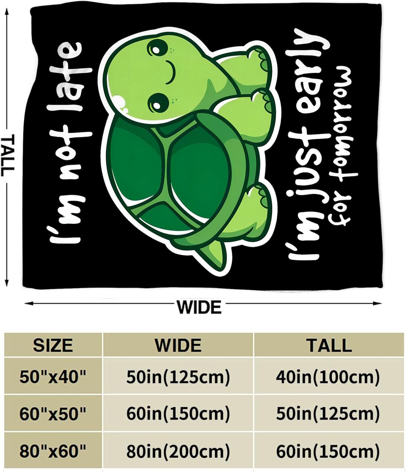 Turtle Blanket Soft Green Turtle Throw Blanket Fuzzy Plush Warm Cozy Fleece Lightweight Flannel Blankets Turtles Stuff Decor Gift for Adults Women Girls Men 50"x40"