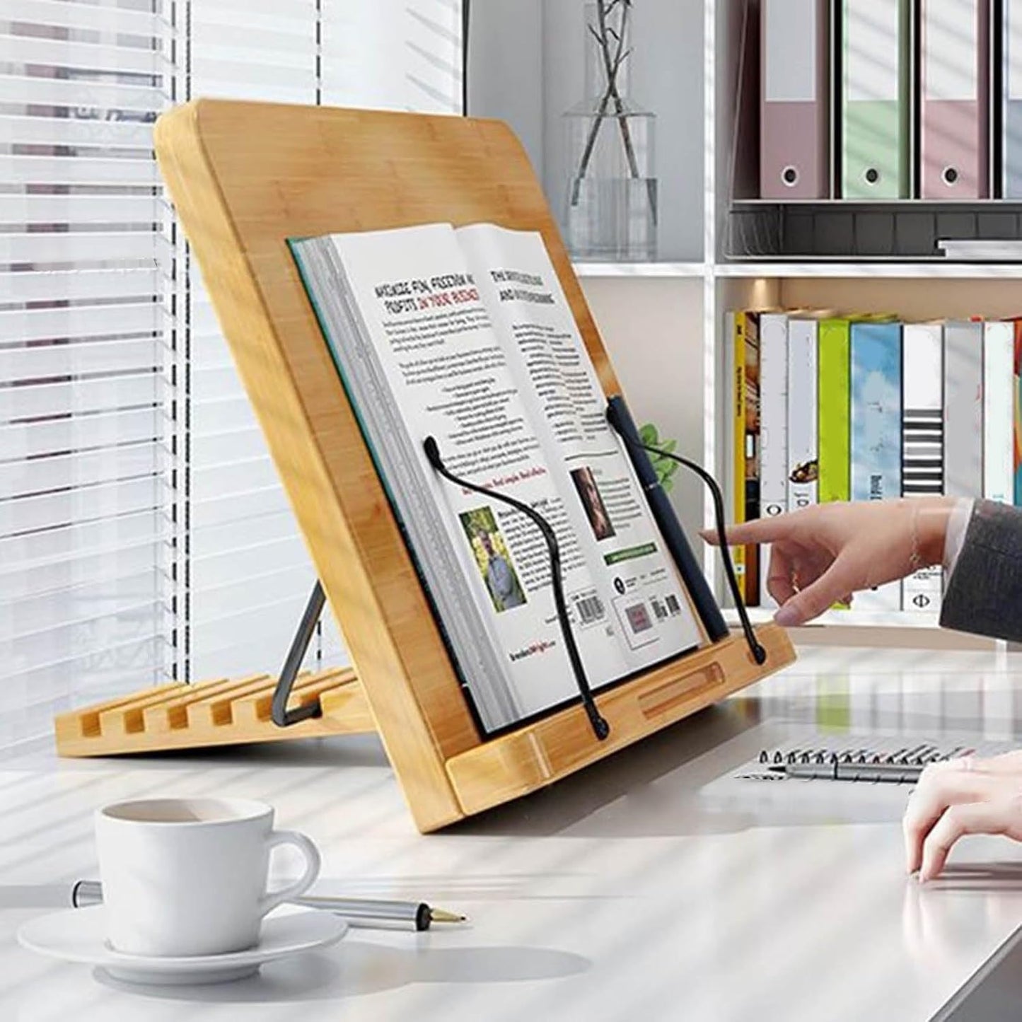 Multi Functional Bookrest Reading Rest Adjustable Book Stand Alloy Suitable for Musicians Students & Office Workers Desk Accessory