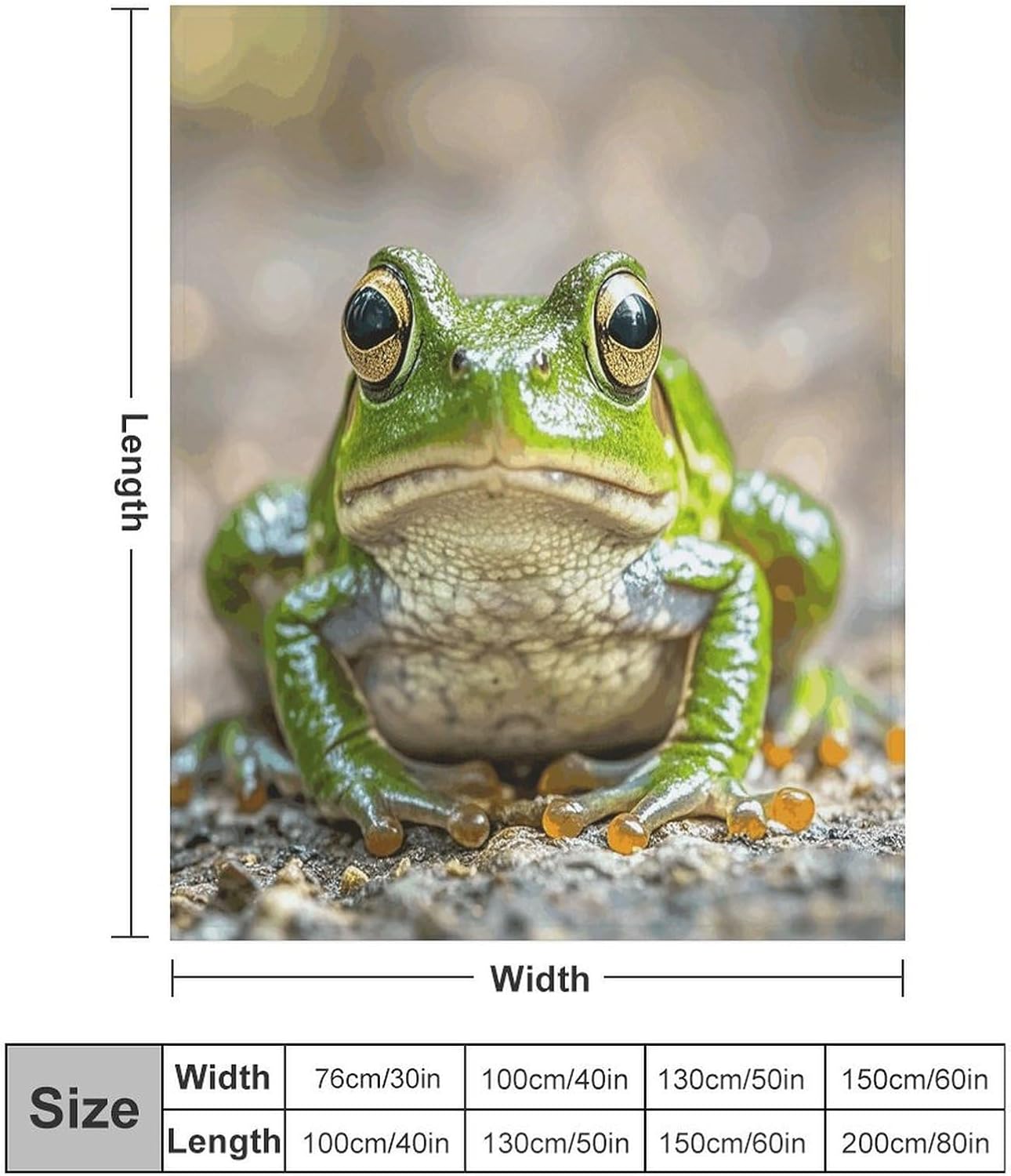 Cute Frog Blanket Super Soft Lightweight Throw Blanket Cute Cozy Warm Bed Blanket Decorative Fuzzy Blanket All-Season Home Decor Gift for Sofa Couch Living Room 40"*50" （100 * 130cm）