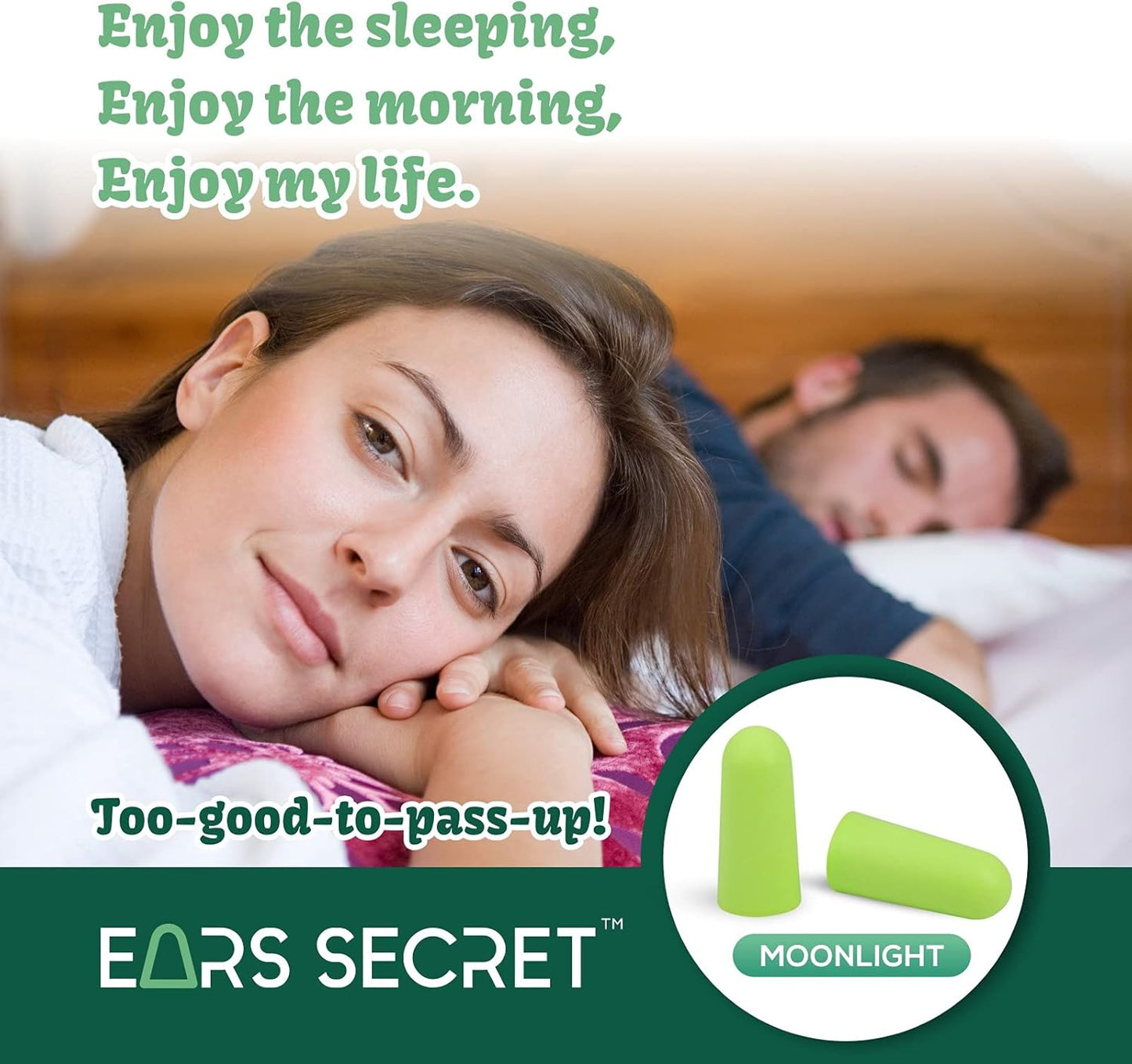 EARS SECRET Foam Ear Plugs for Sleeping, 25+3 Pairs Earplugs 38dB Comfortable Ear Plugs for Sleeping Noise Cancelling, Travel, Snoring, Concert, Loud Noise, Shooting, Studying and Work