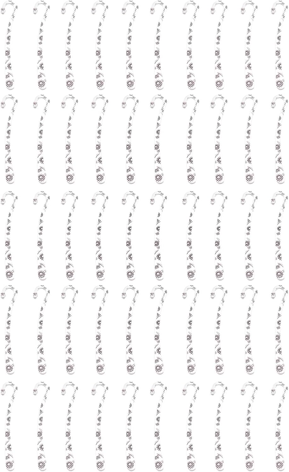 50Pcs Vintage Engraved Hook Bookmarks Metal Hook Bookmarks Reading Accessories for Book Lover Reader Teacher Student