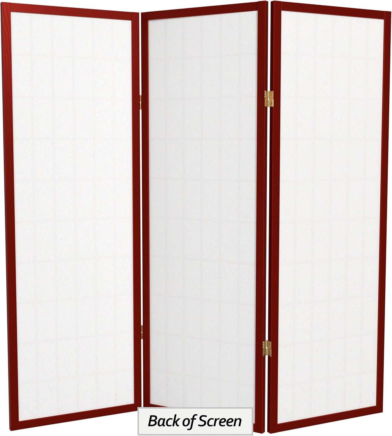 4 ft. Short Window Pane Shoji Screen - Rosewood - 3 Panels