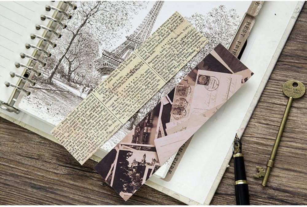 Vintage Style Bookmarks for Women Men, 30PCS (Retro Collection)
