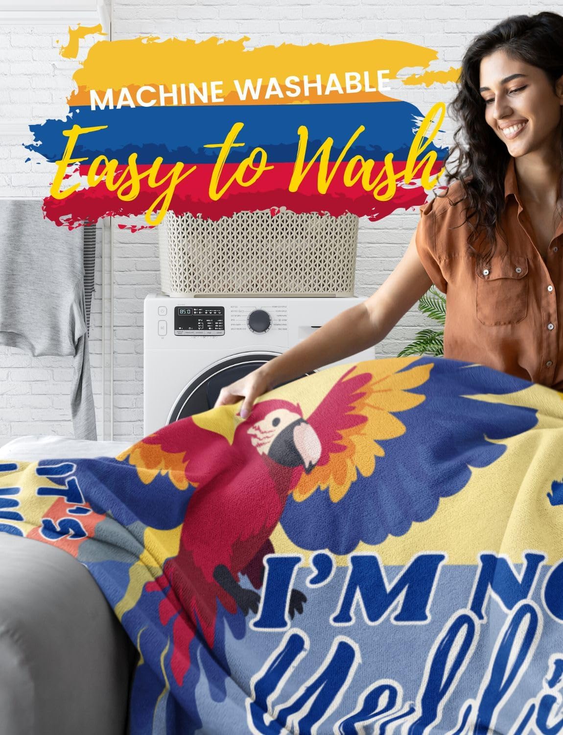 Colombian Gifts, Colombian Blanket for Women, Men, Coworkers, Besties, Wife, Throw Blanket 50x65 Inche - I'm Not Yelling