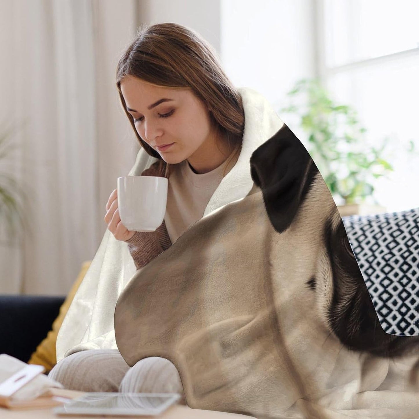 Pug Dog Blanket Super Soft Lightweight Throw Blanket Cute Cozy Warm Bed Blanket Decorative Fuzzy Blanket All-Season Home Decor Gift for Sofa Couch Living Room 60"*80"（150 * 200cm）