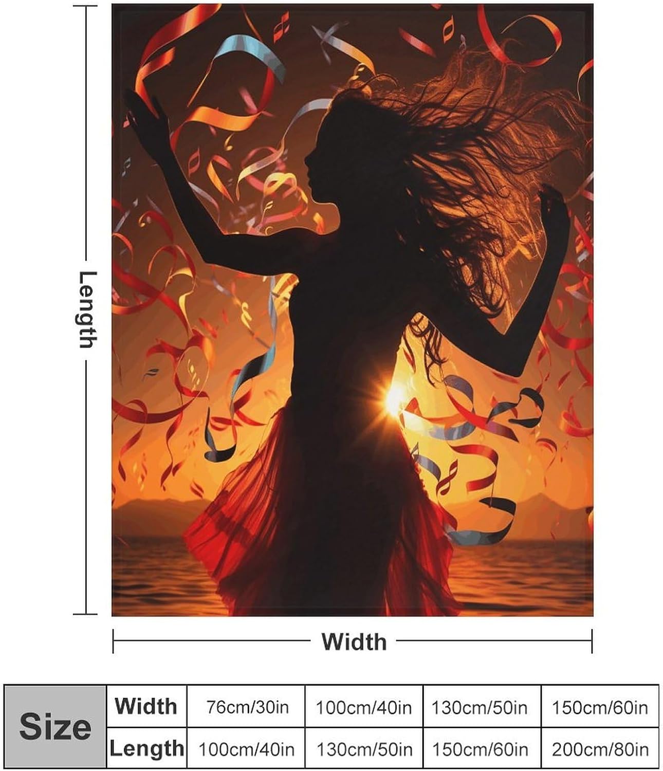 Dance Music Throw Blanket for Couch Super Soft Warm Lightweight Throw Blankets Cozy Flannel Bed Blanket Cute Decorative Blankets for All Seasons Home Decor Gift 30"*40"（76 * 100cm）