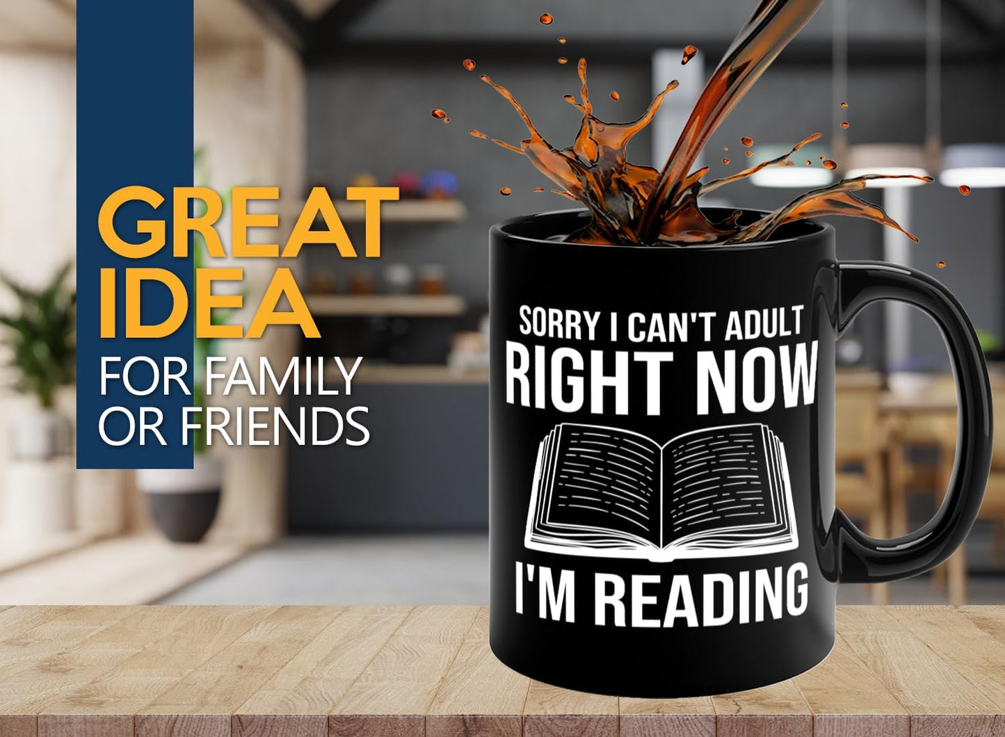 Book Lover Coffee Mug 11oz Black -Sorry I cant - Bookworm Literature Library Book Lover Reader Booked Editor Intellectual Studious