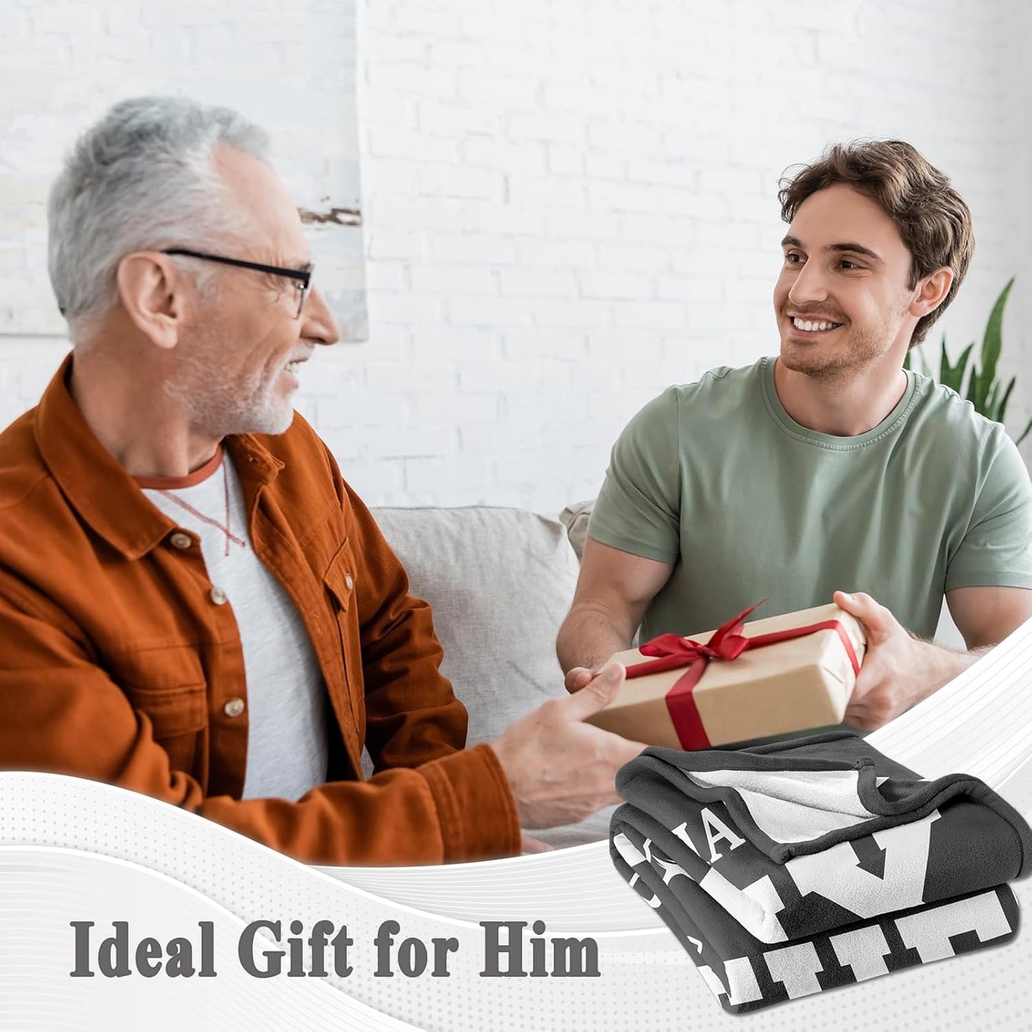 Blanket 60" X 80" for Men - Birthday, Anniversary, Dad Gifts - Unique Throw for Him/Husband/Grandpa - Gag Gift Ideas