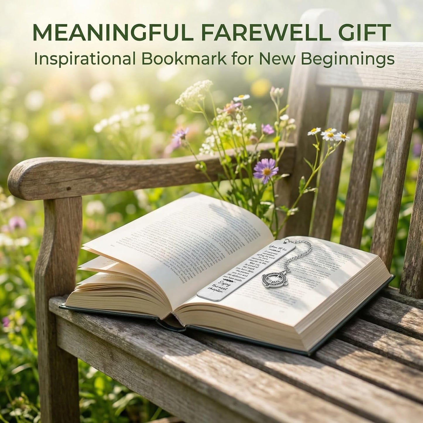 1 Pc Metal Bookmark, Farewell Gifts for Coworkers, Retirement Gifts for Women & Men, Bookmarks for Daily Reading & Going Away Presents