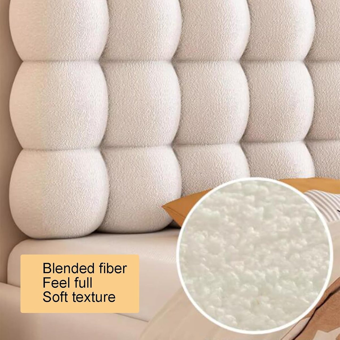 Upholstered Wall Panels, Backrest Positioning Support Bolster Cushion, Soundproof Peel Stick Headboards, Bed Rest Reading Pillow Bolster for Watching TV Gaming (A Brown)