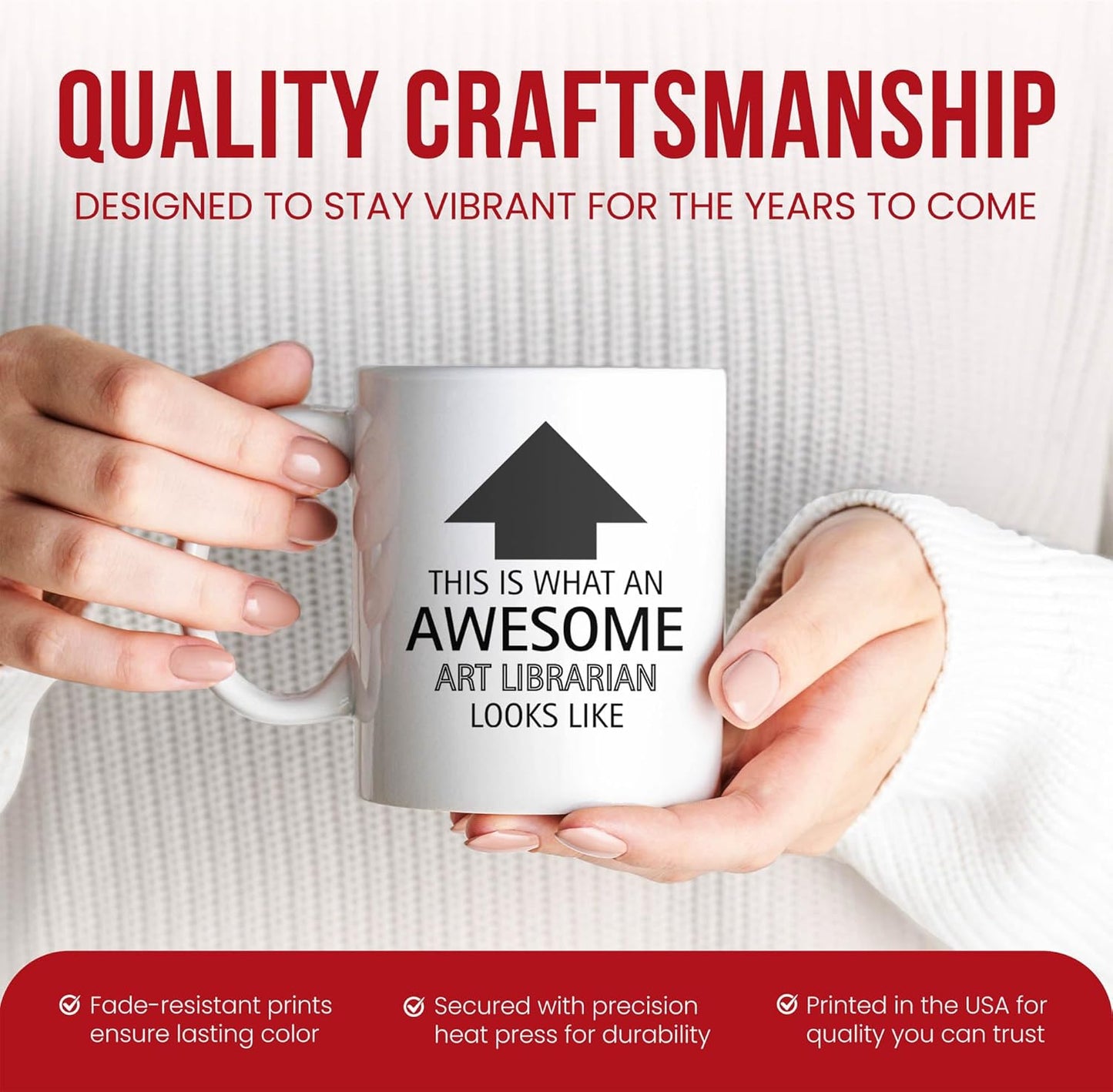 Awesome Art Librarian Looks Like Mug - Creative Curator Coffee Cup - Book Lover Funny Gift From Colleagues - Library Enthusiast Tea Mugs - Collection Cups - 11 Oz Ceramic Gifts For Bibliophiles