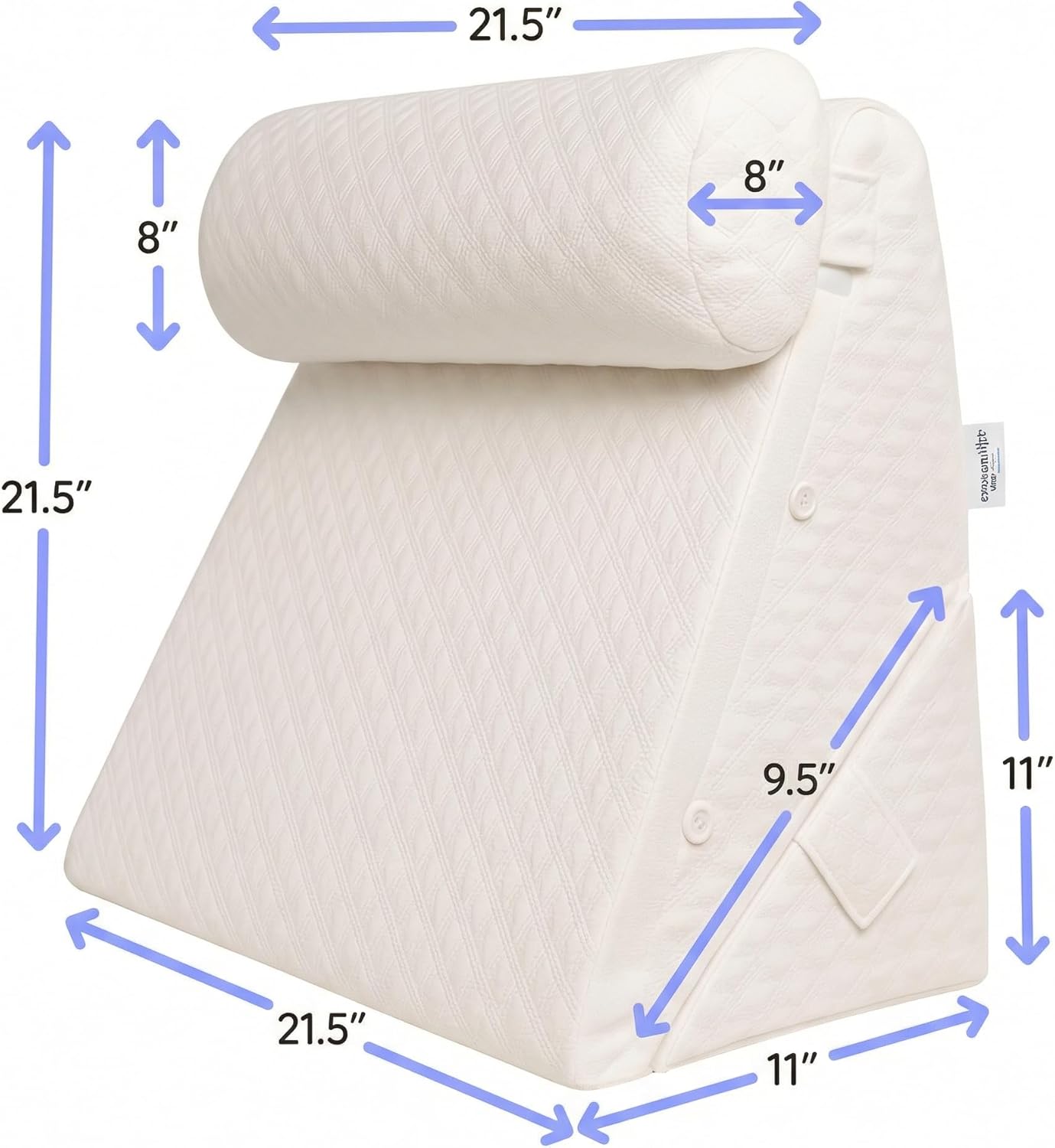 Wedge Pillow Set for After Surgery – Adjustable Headrest - Solid Memory Foam Incline System for Shoulder, Acid Reflux, Post Surgery & Sleep Apnea - Breathable Cover - Home Medical