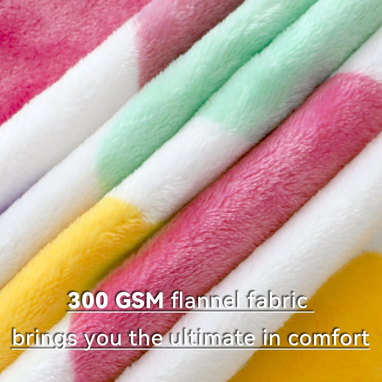 Fleece Blankets Twin Size for Bed Couch, Ultra Soft Plush Rainbow Twin Throw Blanket for Women Teen Girs, Colorful Home Room Decor, Cozy Gifts for Birthday Graduation 60x80 Inches