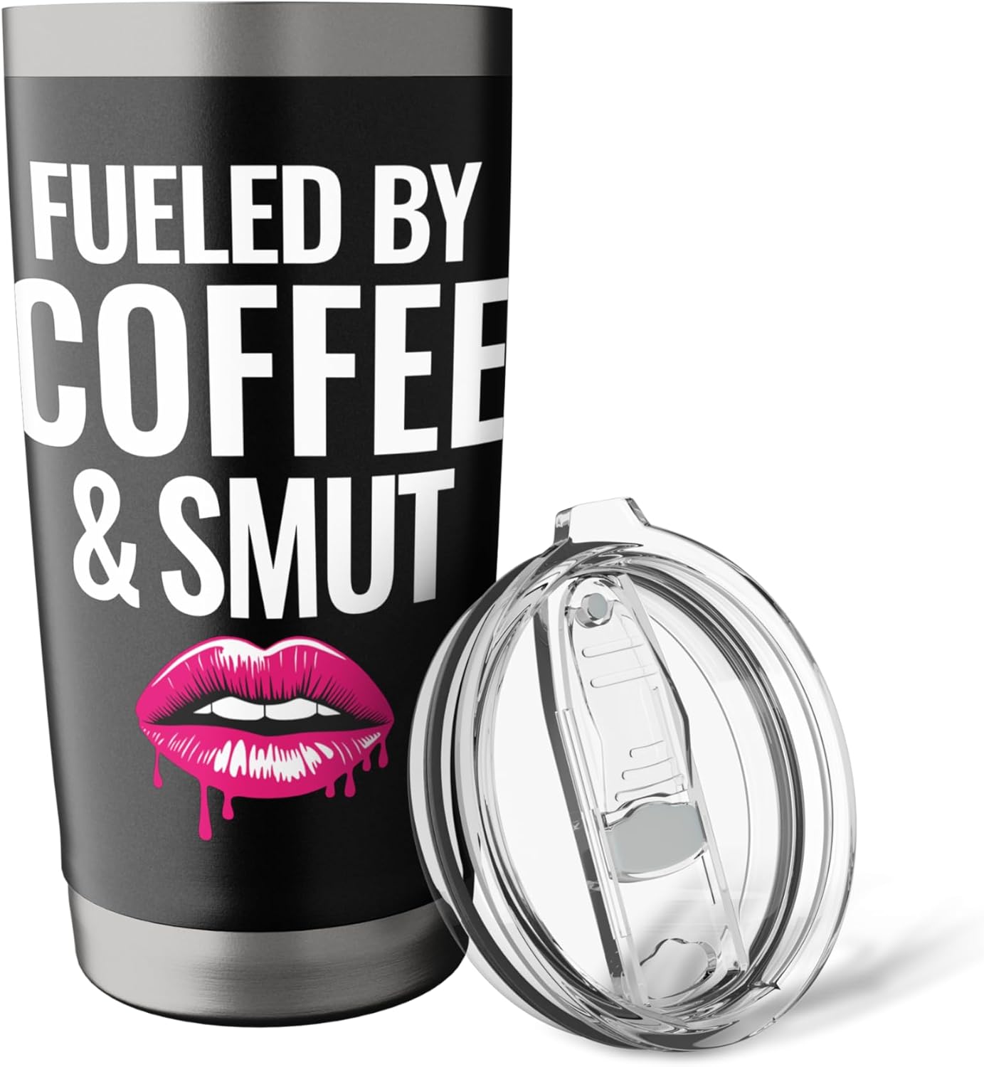 Fueled By Coffee And Smut Dark Romance Book Lovers Stainless Steel Insulated Tumbler