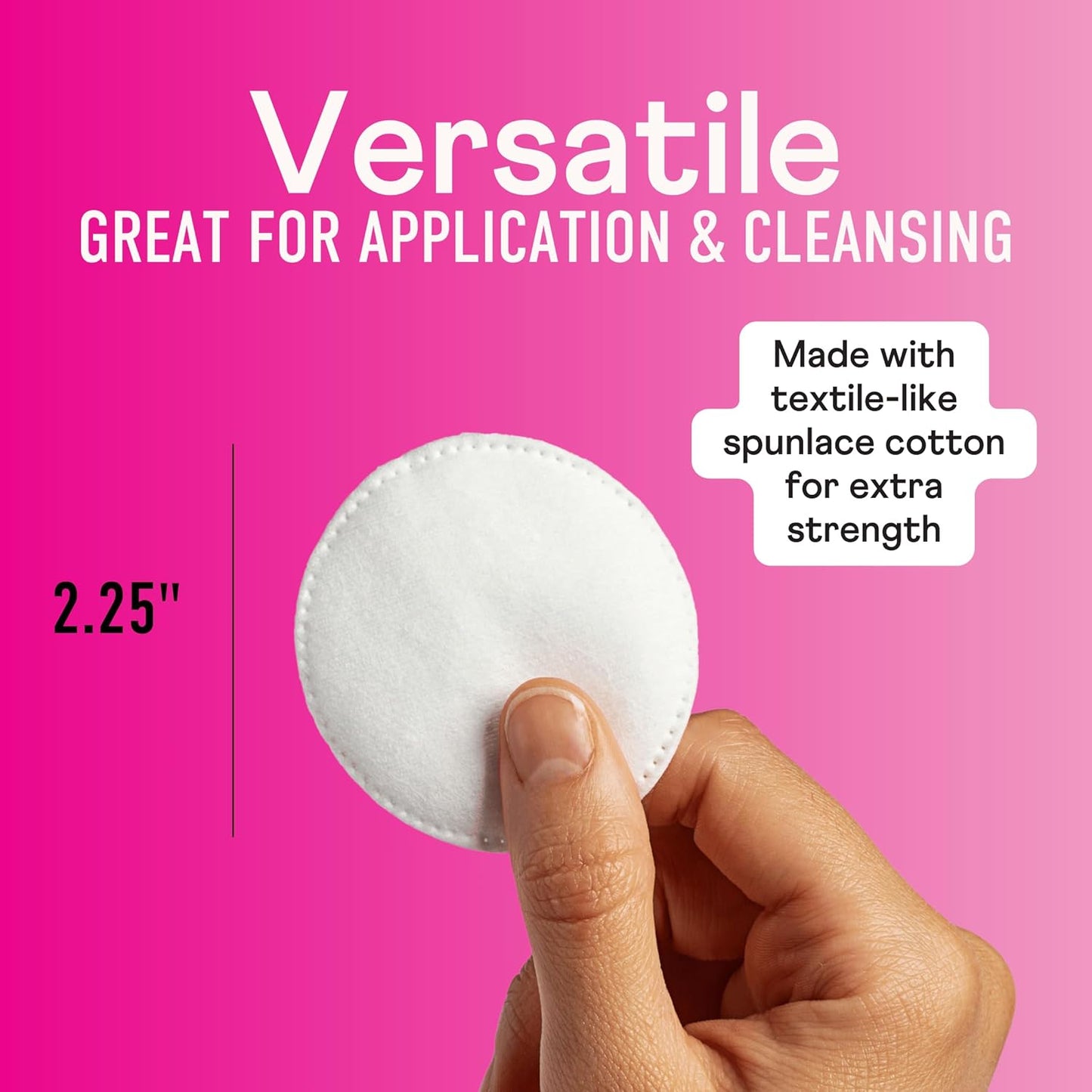 Swisspers Premium Cotton Rounds, Dual Sided Pads - 100 Pads (Pack of 3) - 100% Pure Chlorine-Free Cotton, Hypoallergenic & Dermotologist Tested - Cotton Pads for Makeup & Nail Polish Removal