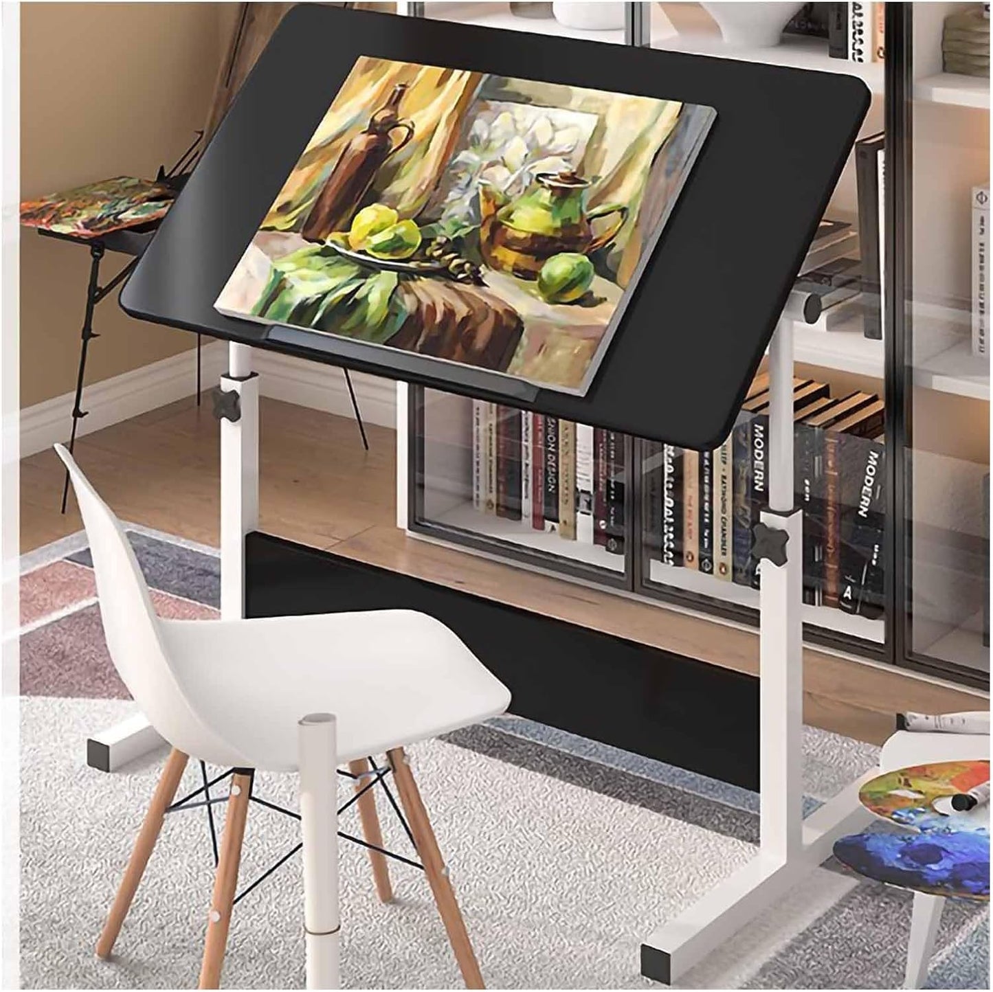 Drawing Tilting Tablet,Drafting Table,Height Adjustable Artist Drafting Table with Tilting Tabletop - Perfect Desk for Studio, Art Craft, and Writing - Adjustable Drafting Desk for Artists(S
