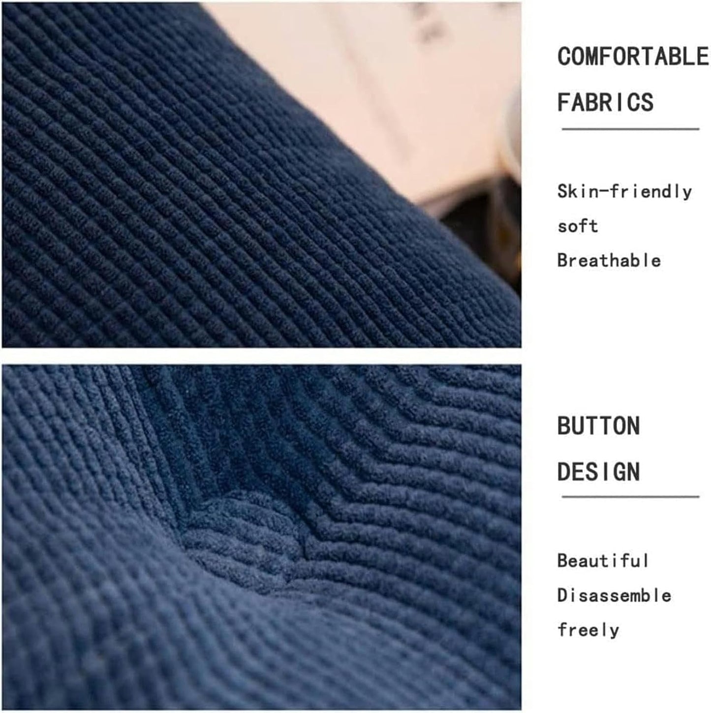Headboard Pillow, Large Back Support Reading Pillow, Triangular headboard Back Corduroy Positioning Support Cushion, King Size headboard Cushion, Suitable for Watching TV, Game Room, Sofa
