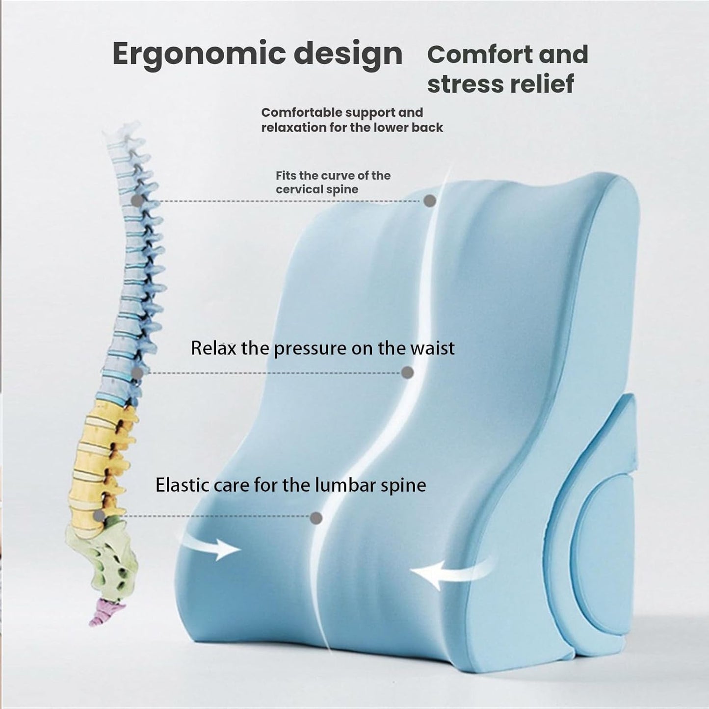 Ergonomic Neck Pillow, Memory Foam Wedge Reading Pillow for Bed, Adjustable Memory Foam Body Positioners for Leg, Knee Back Pain Relief Elevated Pillows, Removable Washable Cover(Green)