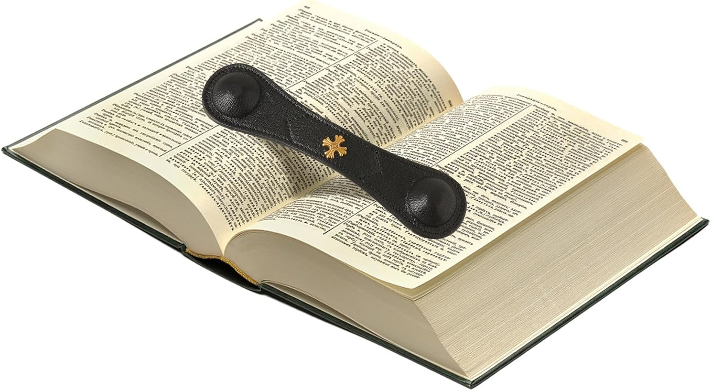 Book Weight Holder Wooden Thumb Book Page Open Weighted Bookmark Corner Reading Accessories Gift for Writer Reader (BPH02-Black)