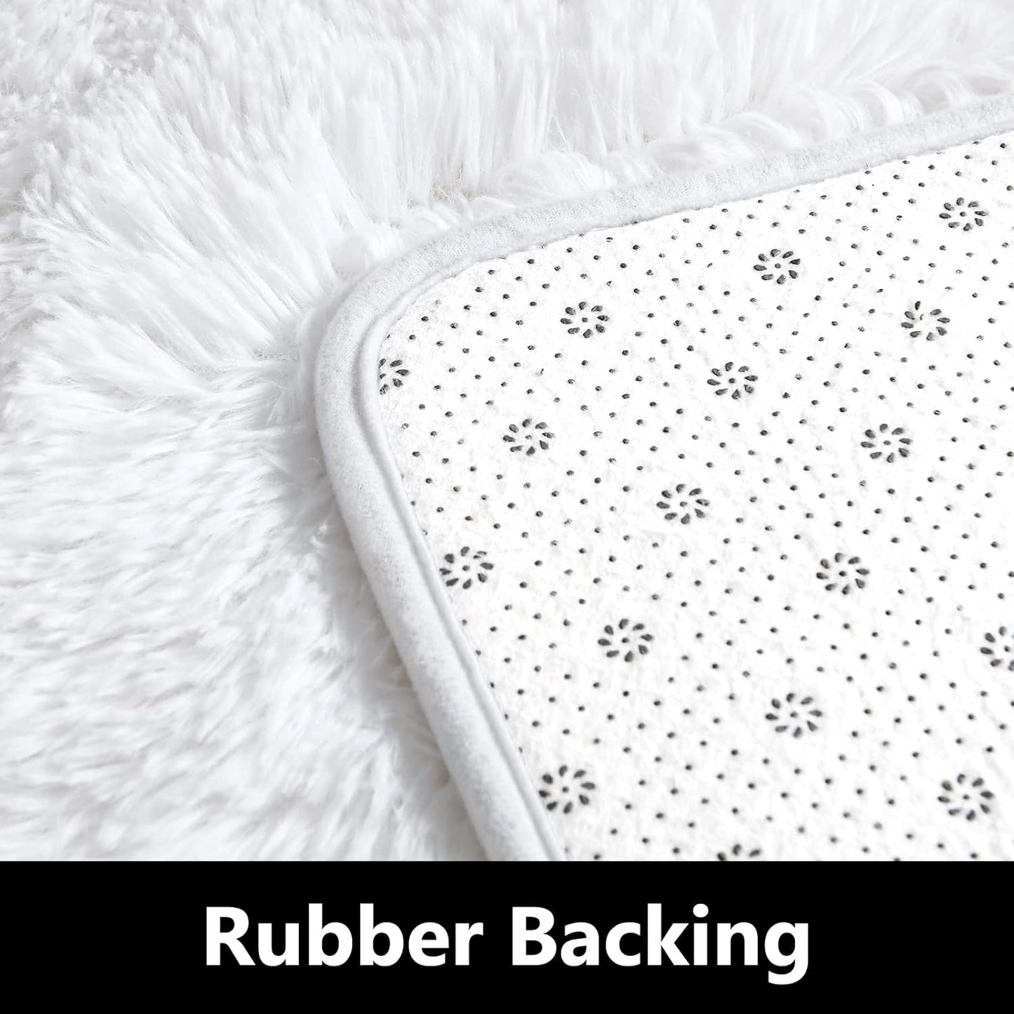 White Round Rug for Girls Bedroom, Fluffy Circle Carpet 4'X4' for Kids Room Decor Shaggy Circular Rug for Baby Nursery Dorm Upgrade Fuzzy Plush Rug for Living room Cute Room Decor for Teen Baby