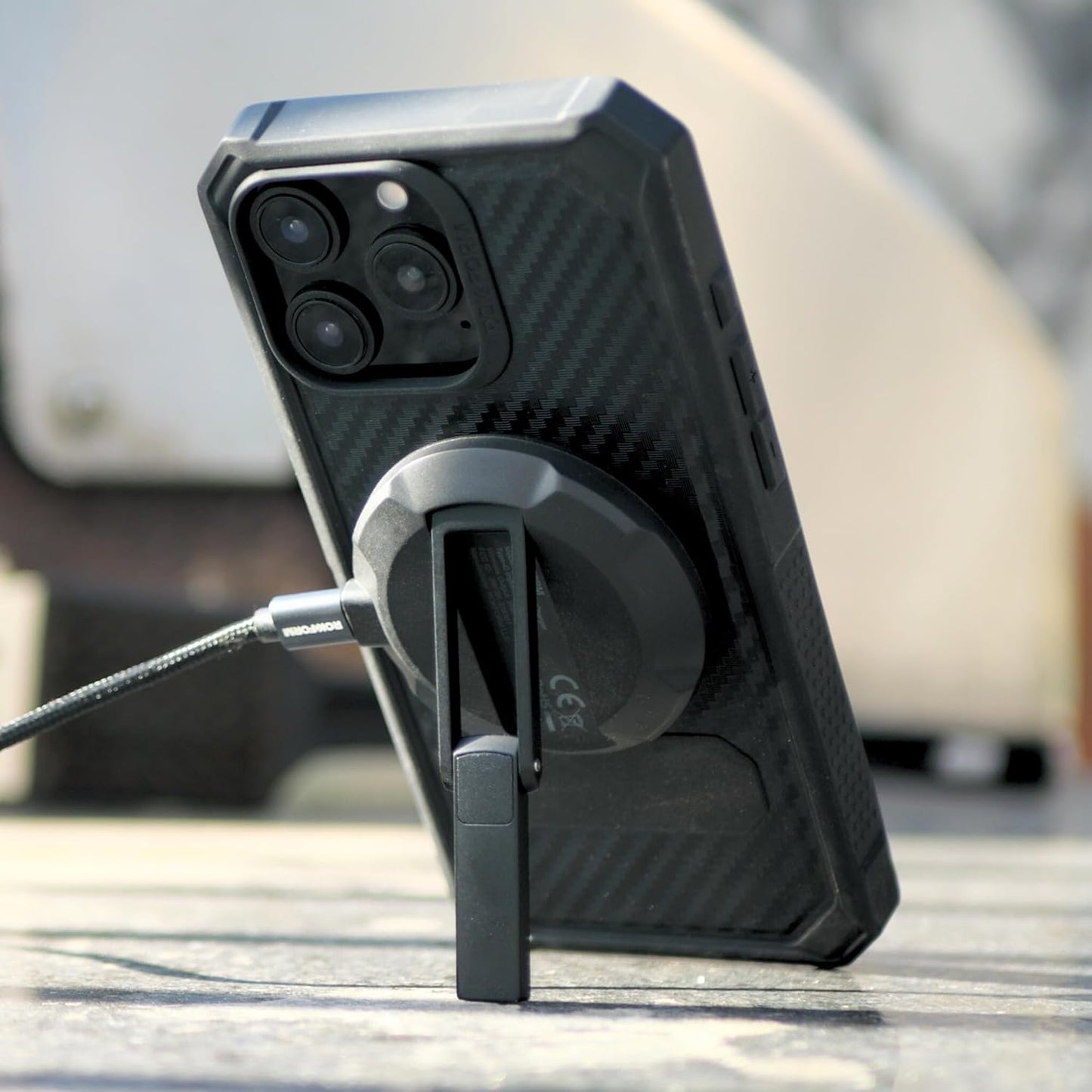 Rokform Magnetic Wireless Charger with Stand, Includes USB-C to USB-C Cable (Black)