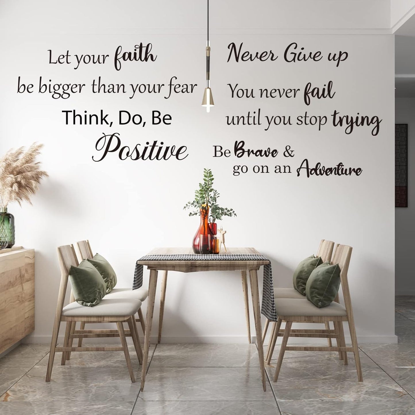 Inspirational Wall Decals Quotes, Motivational Affirmation Wall Stickers, Vinyl Quotes Stickers, Peel & Stick Positive Sayings for Bedroom/Living Room/Bathroom/Office Wall Décor