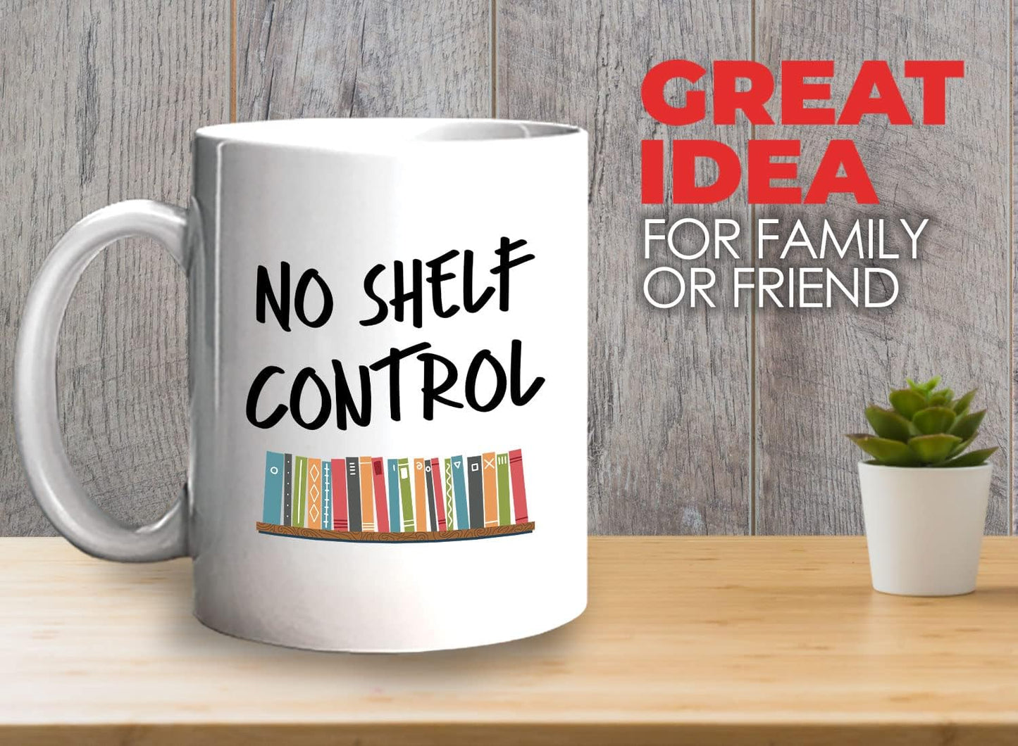 Bubble Hugs Book Lover Coffee Mug 11oz White - No Shelf - Bookworm Literature Librarian Book Lover Writer Reader Nerd Geek Bookish Book Collector Fiction Novelist Author Literary