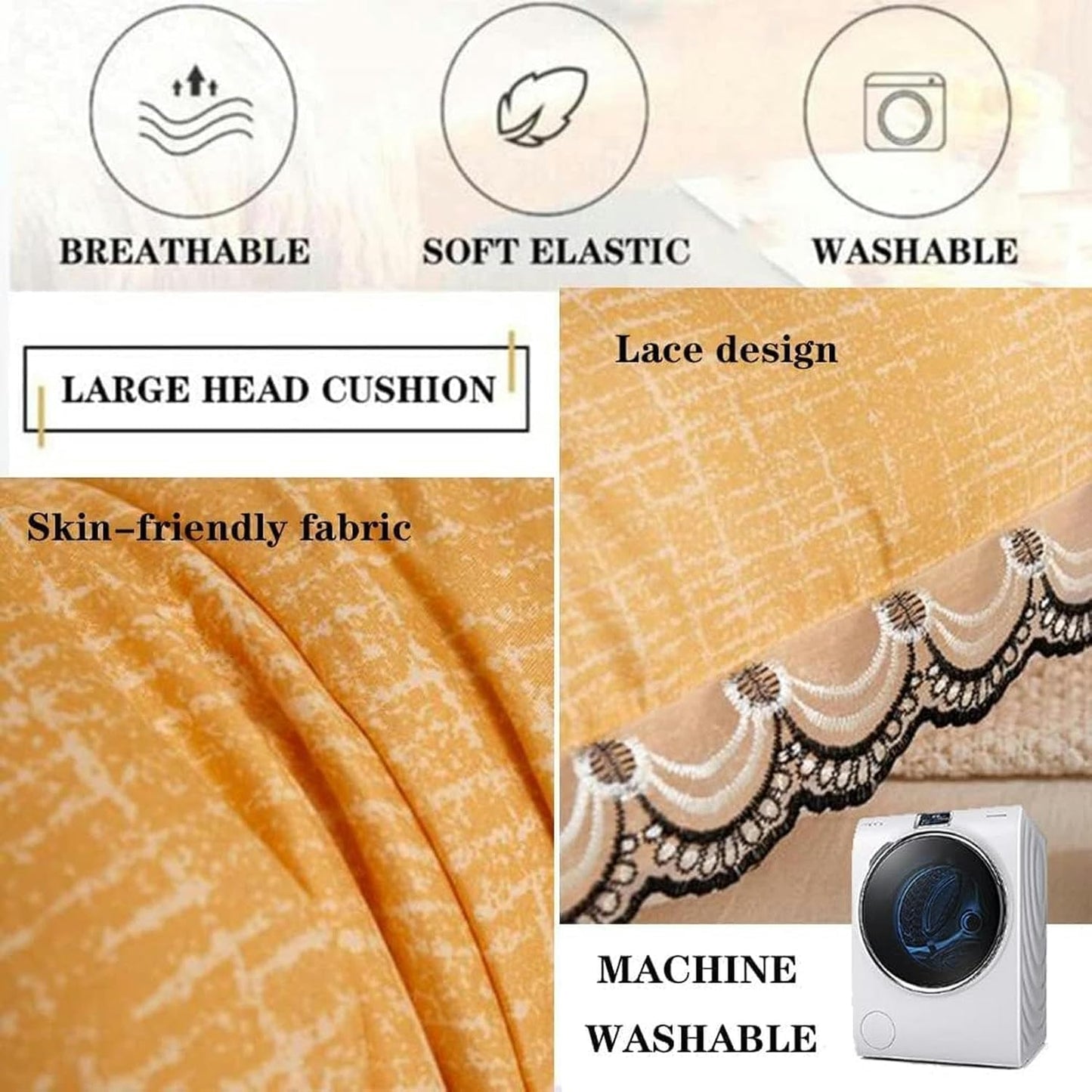 Headboard Pillow, Removable Large Bolster Positioning Support Wedge Pillow Pregnancy Daybed Bed Reading Pillow Back Cushion Bed Rest Pillows(Grey,120cm)