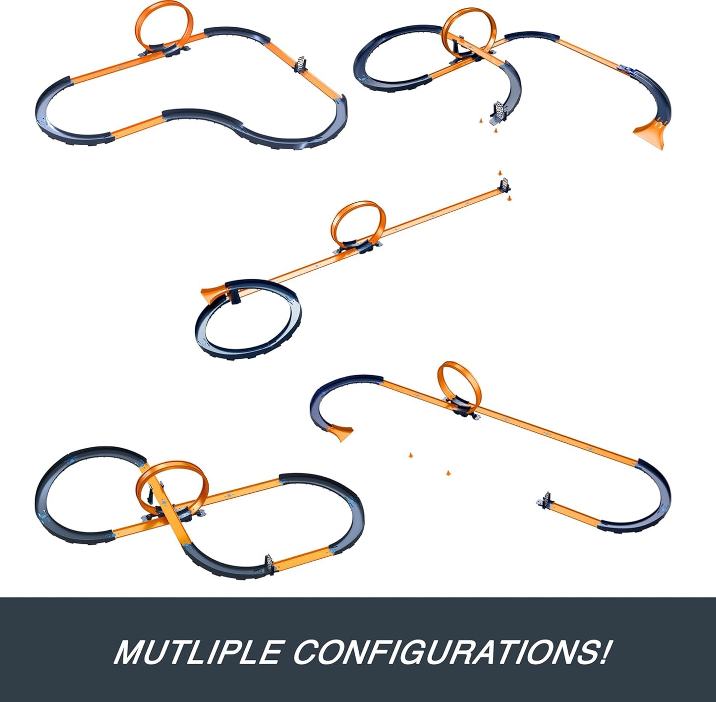 Hot Wheels Toy Car RC Set with 1:64 Scale Remote-Control Vehicle & 30+ Pieces of Race Track to Create Multiple Configurations