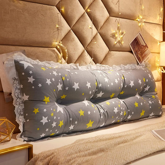 Headboard Backrest Reading Cushion,Backrest Cushy Bed Wedge Pillow, Lumbar Waist Pad for Sofa Bed Day Bed Bunk Bed（Length:100cm-200cm (Color : Grey, Size : 20050CM)