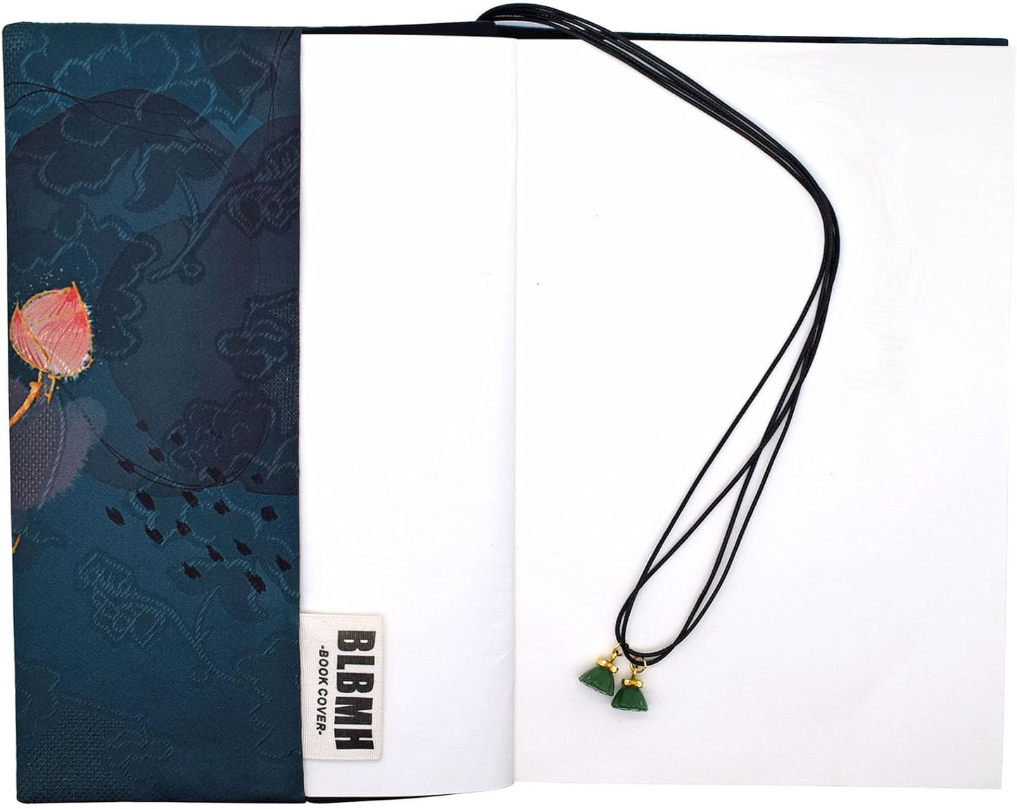 BLBMH 5x8 inch Paperbacks Book Covers with Bookmarks Hardcover Bookcovers for 8in Notebook Adjustable Fabric Softcover Protector for Women Book Lovers Gifts - Lotus 8in