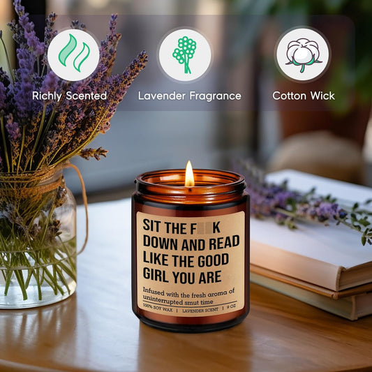 GSPY Candle - Reading Gifts for Book Lovers Women - Bookish Decor, Dark Romance Readers, Book Lover Gifts for Women - Funny Mothers Day, Birthday Present for People Who Like to Read, Bookworm, Nerd