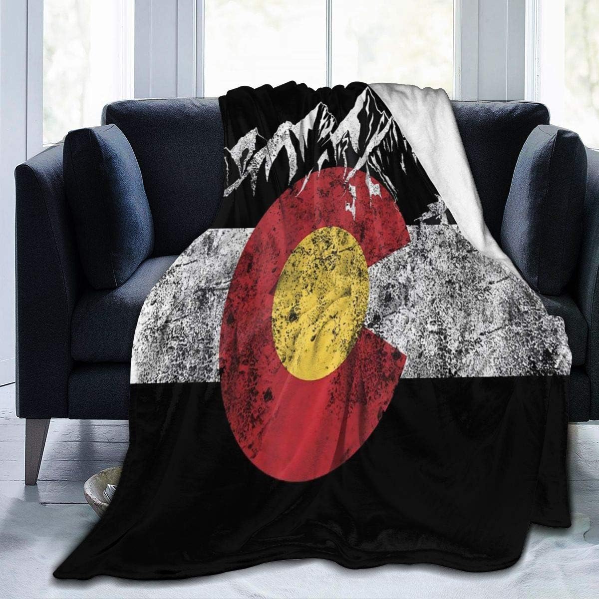 Colorado Blanket Colorado Gifts for Patriotic Men Women Soft Throws Flag Flannel Fuzzy Lap Throw Blanket Indoor Outdoor Travel Durable Birthday Gifts Bedroom Room Decor -50''x60''