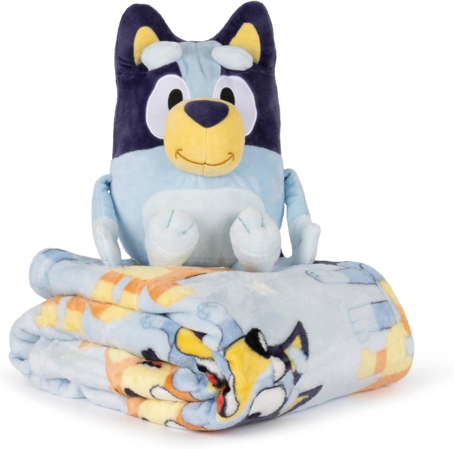 Northwest Bluey Busy Puppies Silk Touch Throw Blanket 40 x 50 and Character Hugger Pillow Set