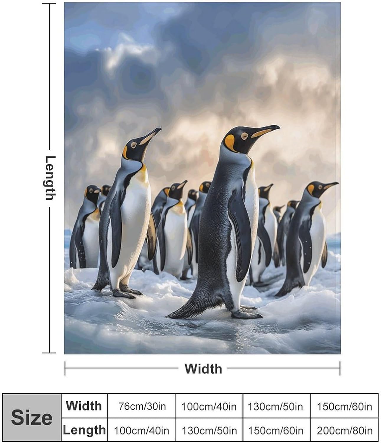 Sea Penguin Throw Blanket for Couch Super Soft Warm Lightweight Throw Blankets Cozy Flannel Bed Blanket Cute Decorative Blankets for All Seasons Home Decor Gift 40"*50" （100 * 130cm）