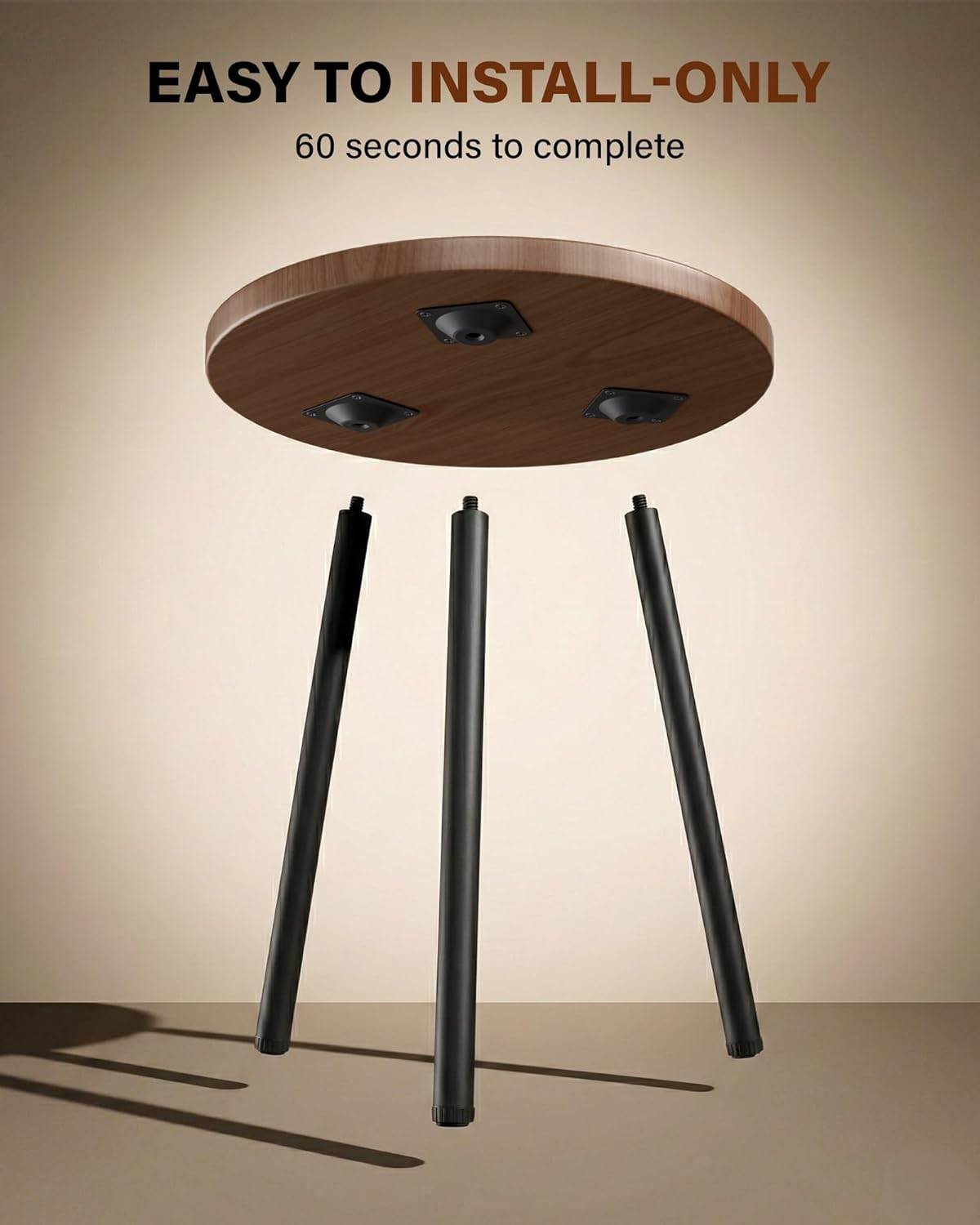 Plant Stand Indoor 2 Pack: Plant Table 14''&20'' Wooden & Metel Heavy Duty Stands for Flower Lovers - Mid Century Modern Design Stool for Bedroom/Living Room/Patio/Garden