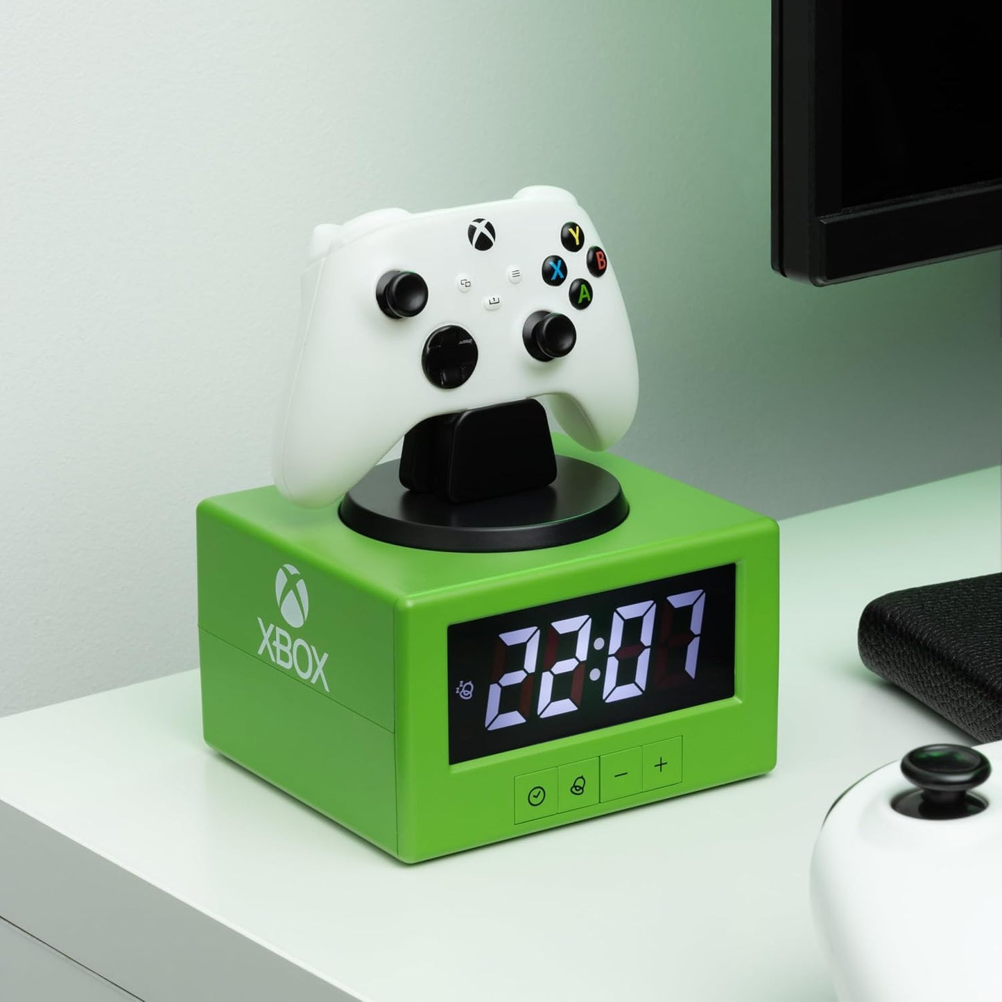 Paladone Xbox Controller Digital Alarm Clock with Night Light Function, Officially Licensed Gaming & Bedroom Décor for Kids, Adults, Boys, Men, Gifts for Gamers