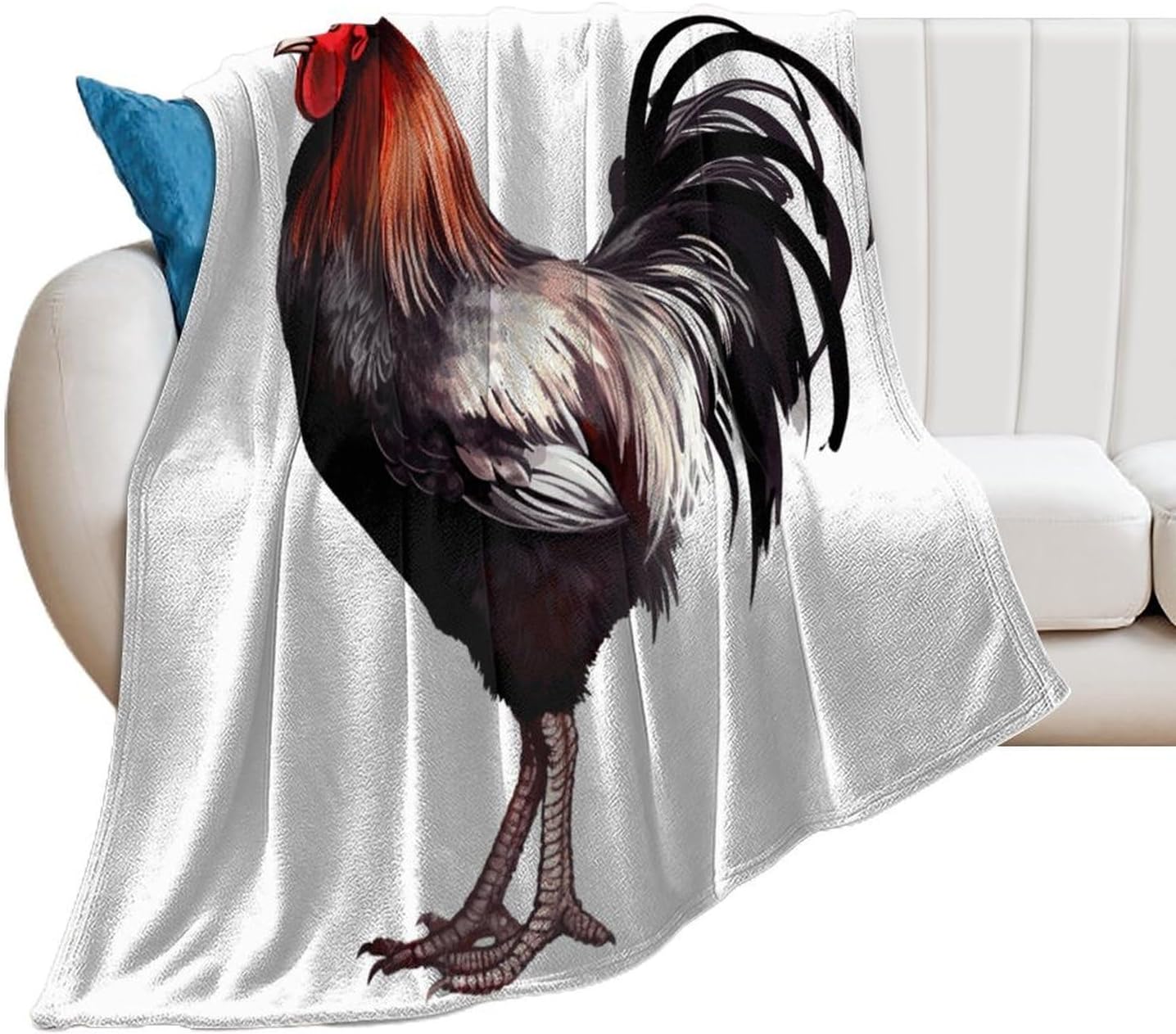 Rooster Blanket Super Soft Lightweight Throw Blanket Cute Cozy Warm Bed Blanket Decorative Fuzzy Blanket All-Season Home Decor Gift for Sofa Couch Living Room 60"*80"（150 * 200cm）