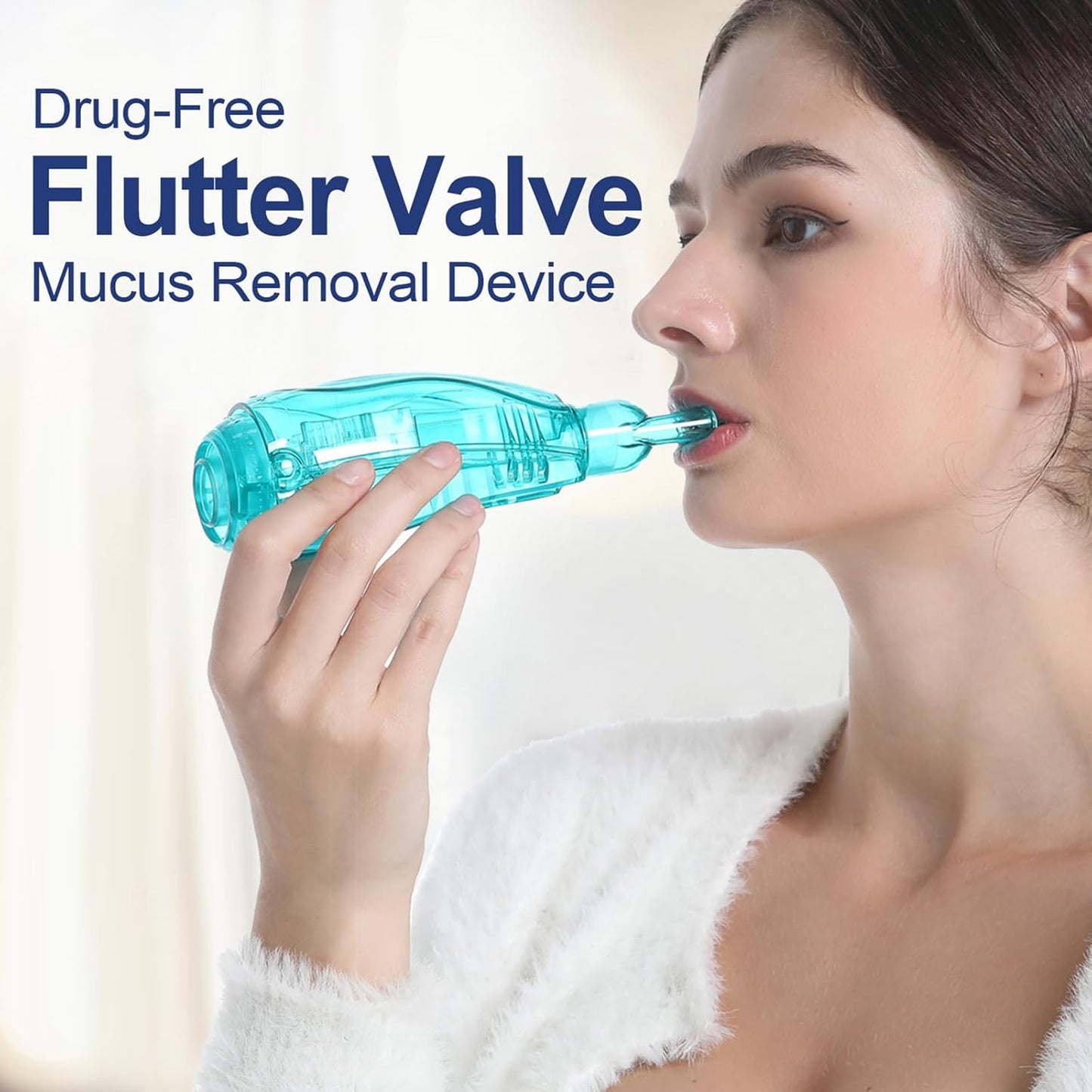 Flutter Valve, Breathing Exercise Device, Medical-Grade Material, Adjustable Resistance, Home Use Airway Device