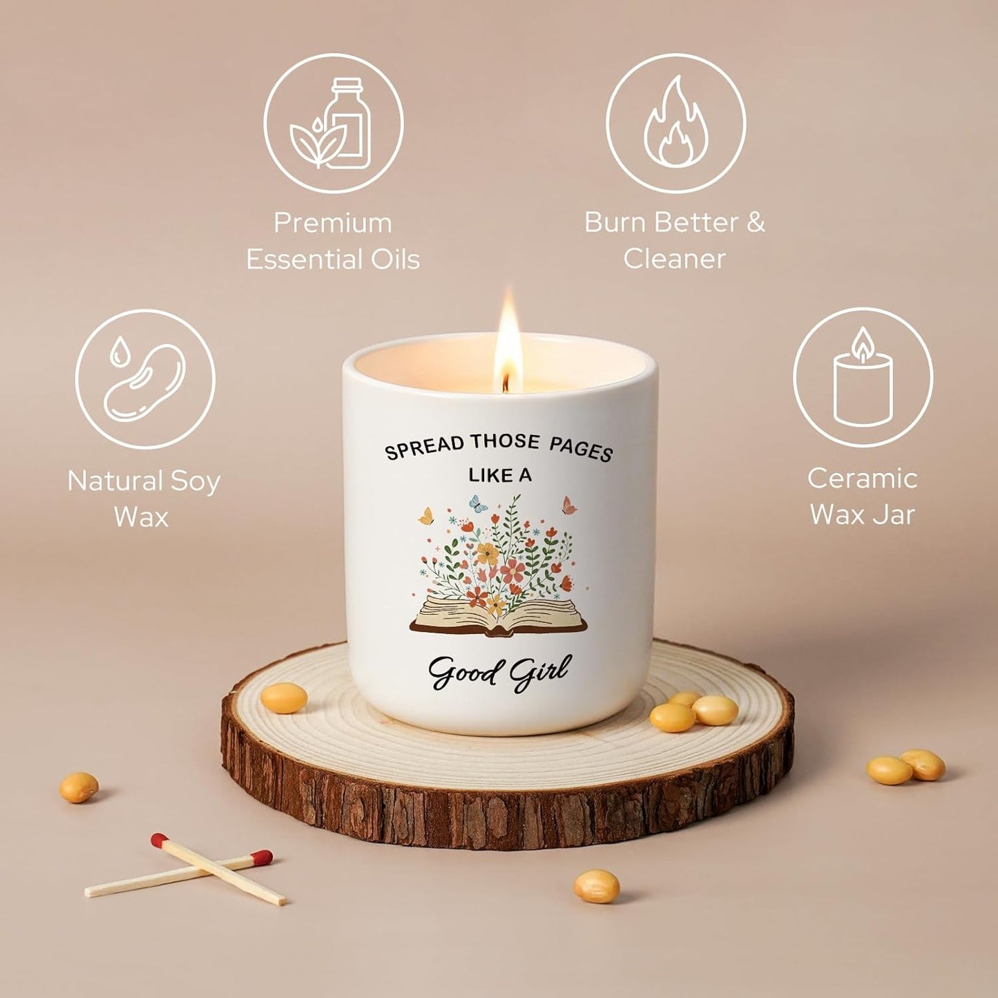 Book Lover Gifts for Women Men Readers - Scented Candles for Bookworms(7OZ) - Gifts for Book Lovers - Bookish Gift for Booktok Lovers