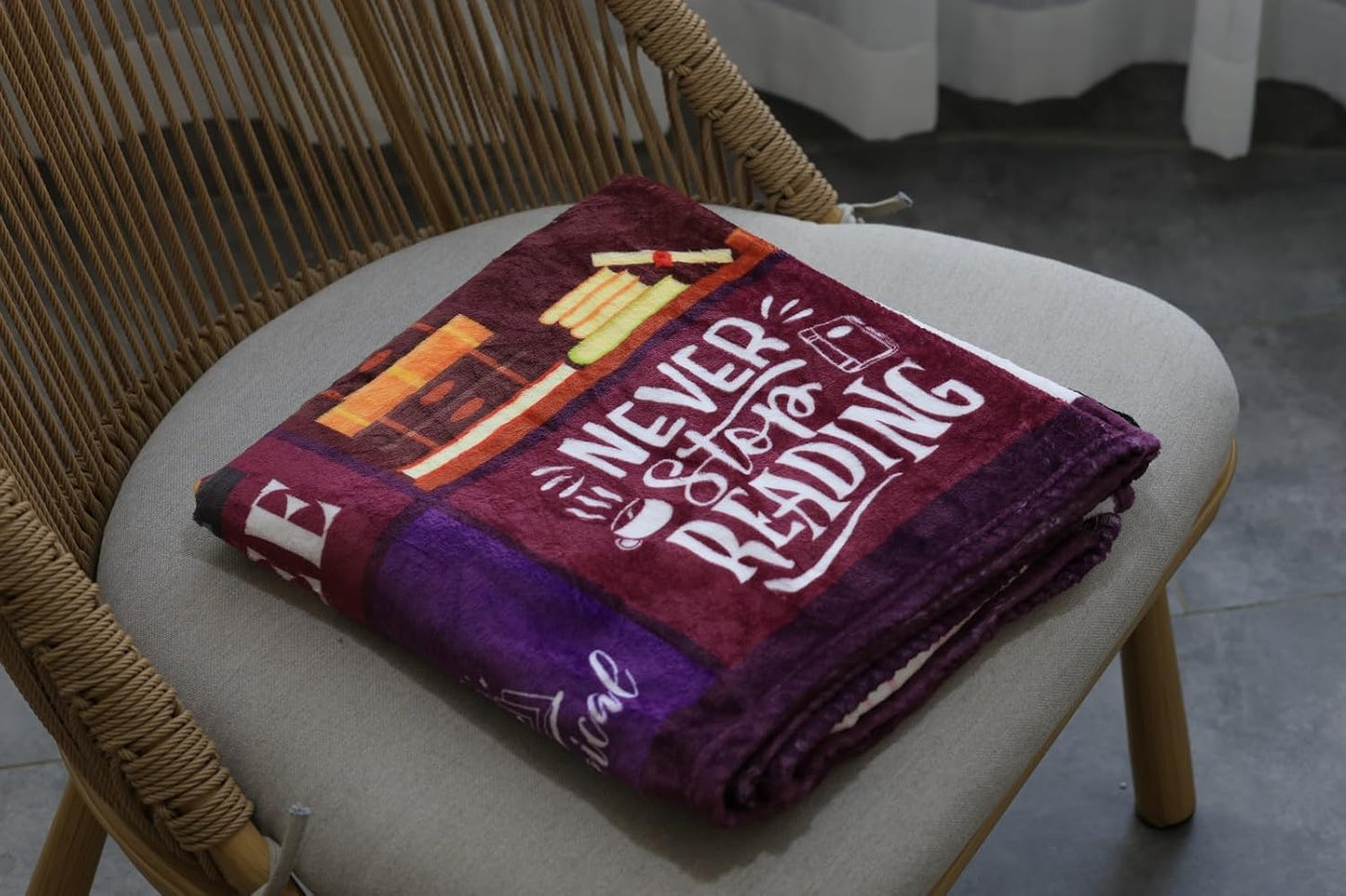 Book Lovers 50X60 Soft Throw Blanket for Women 310 Grams Throw Gifts for Book Lovers Women Female Books Reader Design for Easy Maintenance