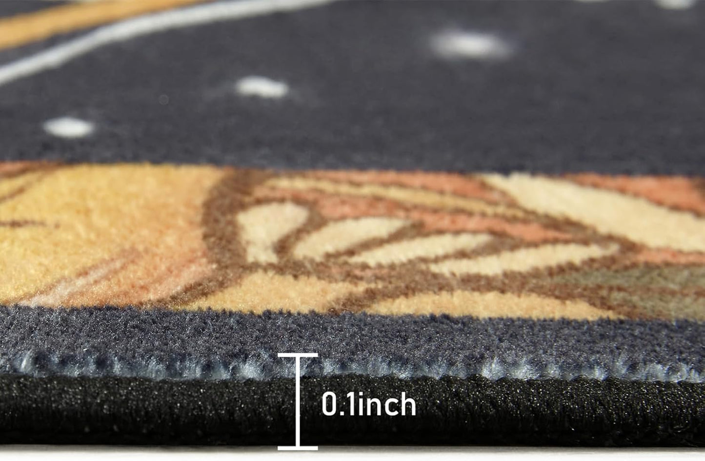 Washable Mystical Luna Moth Rugs Ultra Thin, Boho Moody Black Floral Aesthetic Bedroom Rugs Vintage Hippie Celestial Trendy Indie Dorm Rug, Retro Cute 4x6 Area Rug for Dining Living Room Entryway