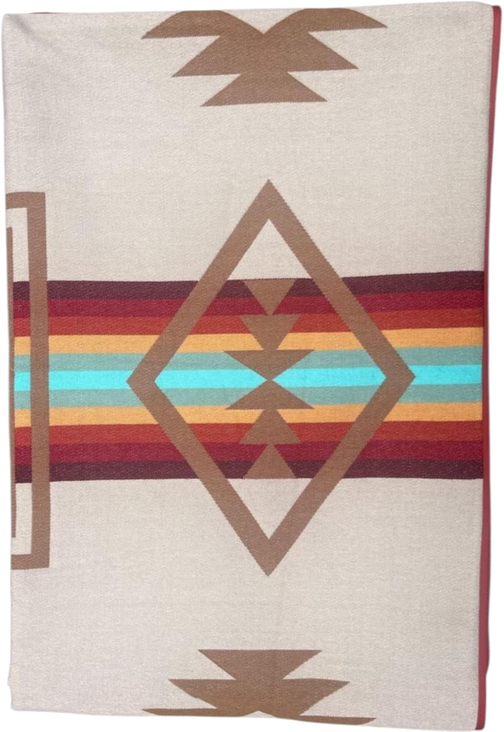 Alpaca Wool Blanket 90 x 78 Inches | Reversible 2-in-1 Throw | Thick, Ultra Soft, Breathable & Hypoallergenic | Non-Itchy | Handmade in Ecuador | Andean Design(Beige)