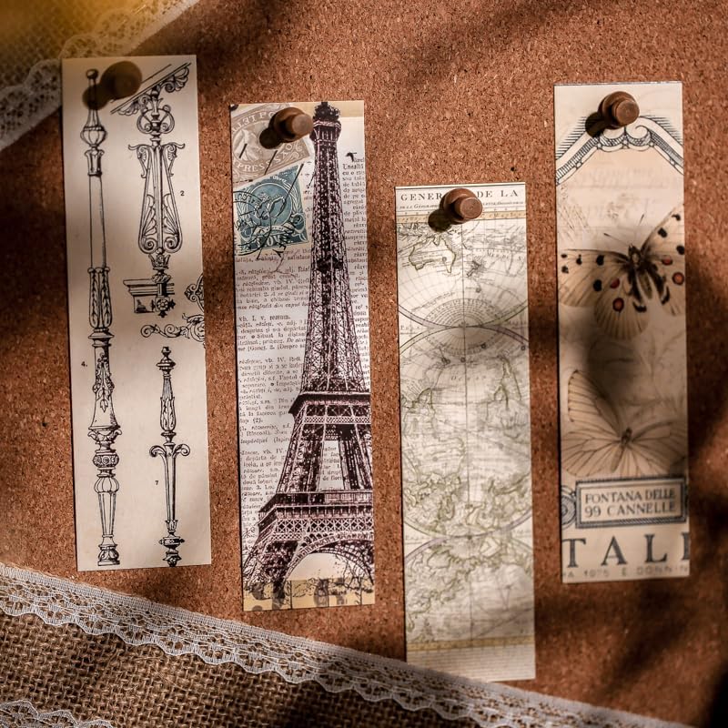 Generic 30PCS Vintage Aesthetic Bookmarks for Reading Women, Retro Natural Butterfly Flower Boxed Cardboard Paper Bookmarks Gifts for Book Lovers (B - 30 PCS)