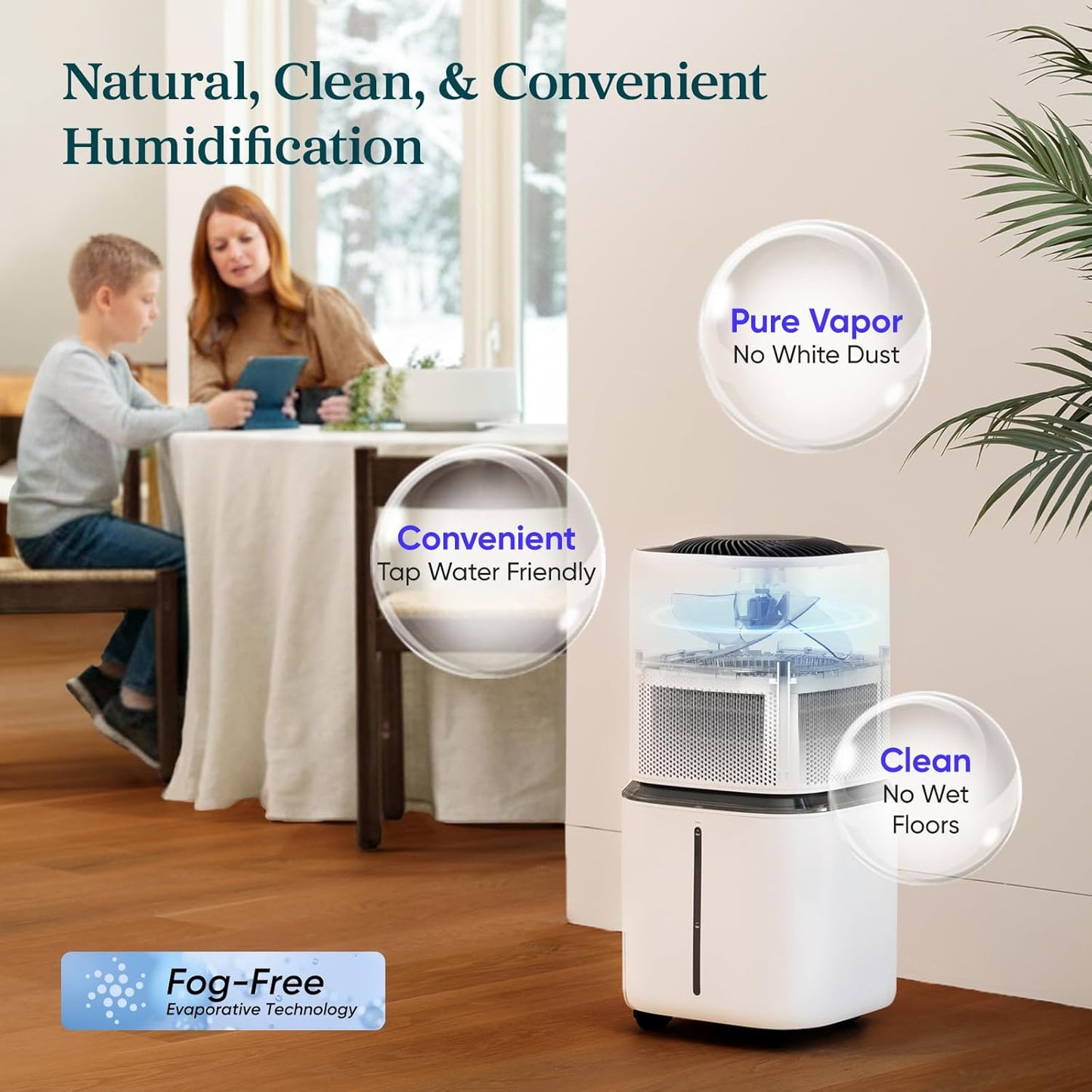 LEVOIT Superior 6000S Smart Evaporative Humidifiers for Home Whole House up to 3000ft², 23L, Last 72-Hour, Premium Filter, Dry Mode, Wheels & Water Fill Hose, Foldable Storage, Sleep Mode, New Edition