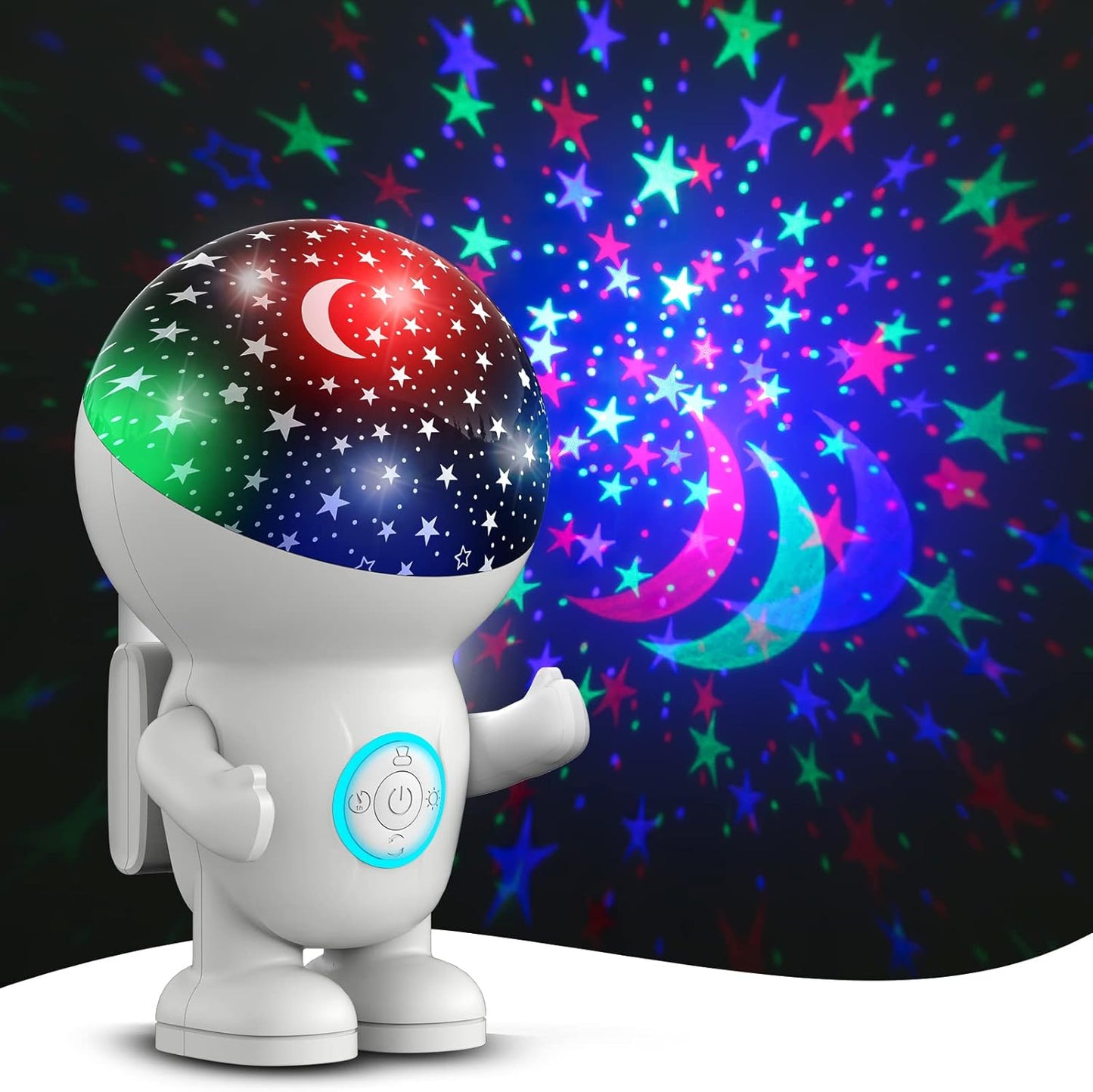 Night Light for Kids,Astronaut Star Projector with Energy Halo 1h Timer and 360 ° Rotation,Silent Operation,Durable and Safe Baby Night Light Ceiling Projector,Best Gifts for Boys Girls Bedroom Decor