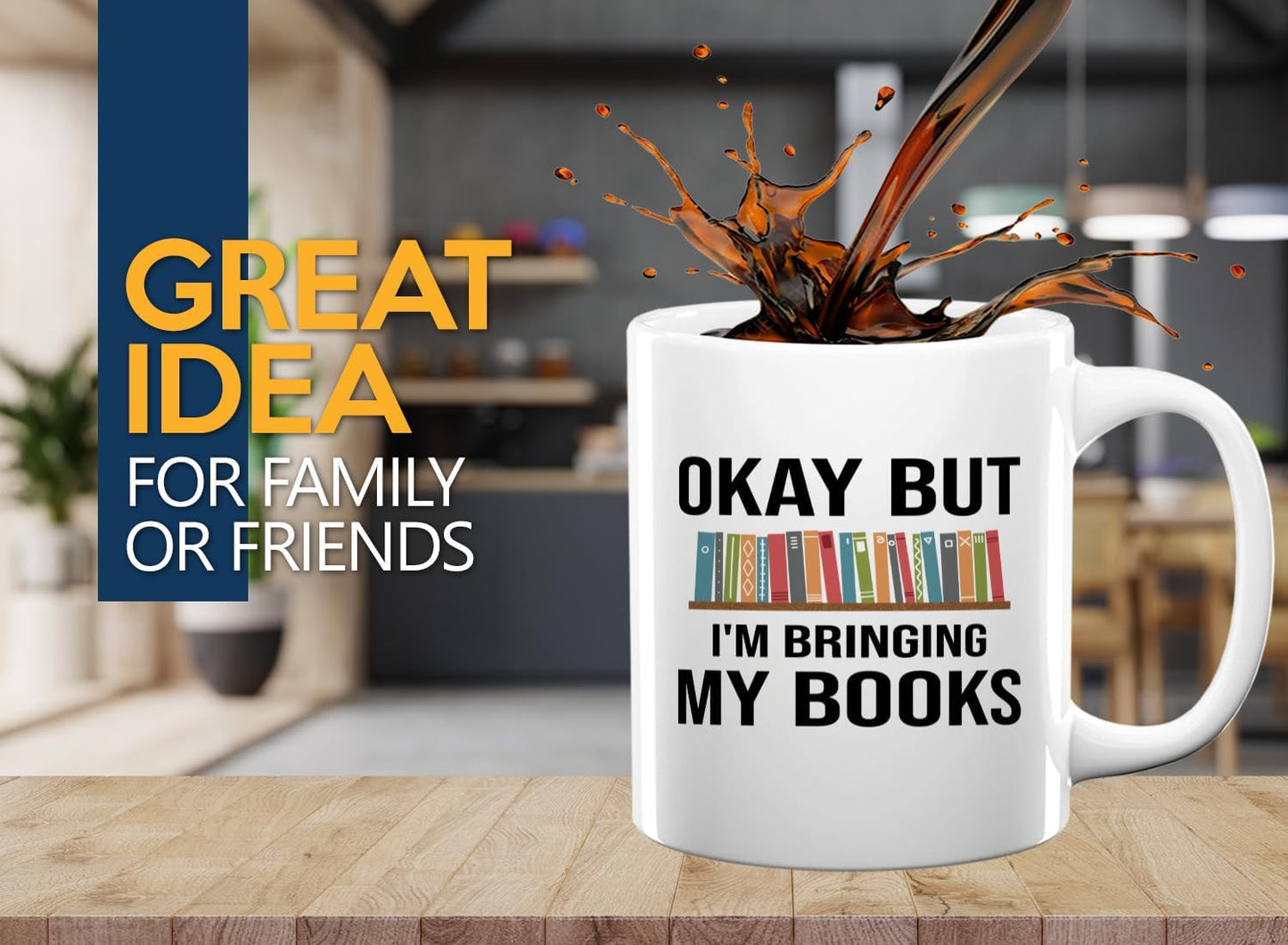 Book Lover Coffee Mug 11oz White -Bringing My Books - Writer Editor Bookish Librarian Bibliophile Bookish Grammar Philosophers