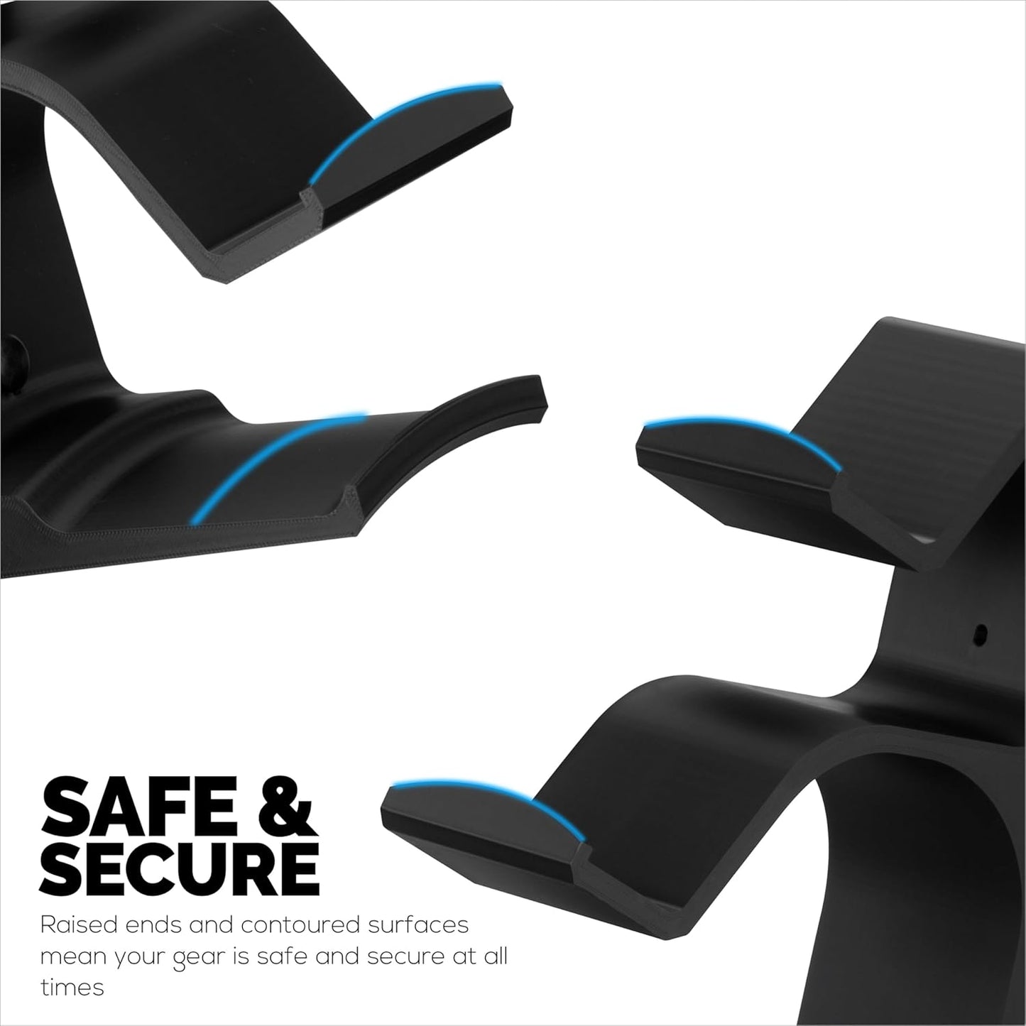 BRAINWAVZ The Behemoth - Dual Game Controller & Headphone Stand Wall Mount Holder - Designed for All Gamepads & Headsets