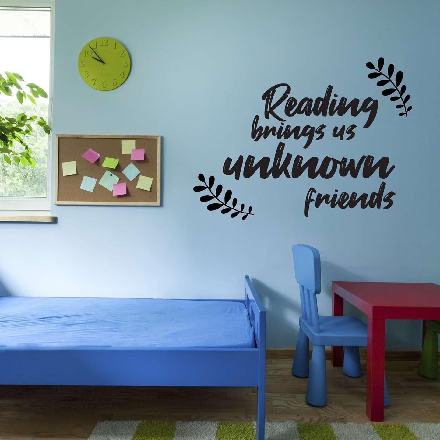 Family Reading Brings Us Unknown Friends Educational Quote Wall Decal Decoration Books Quote Book Lovers Bookish Quotes Fun Readers Lasts Years and Easily Removable - Size: 30 in(W) x 21 in(H)