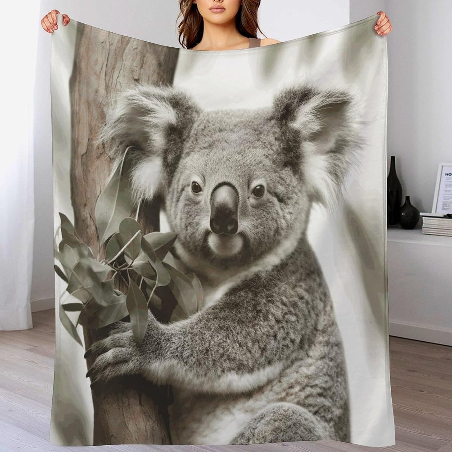 Koala Throw Blanket for Couch Super Soft Warm Lightweight Throw Blankets Cozy Flannel Bed Blanket Cute Decorative Blankets for All Seasons Home Decor Gift 30"*40"（76 * 100cm）